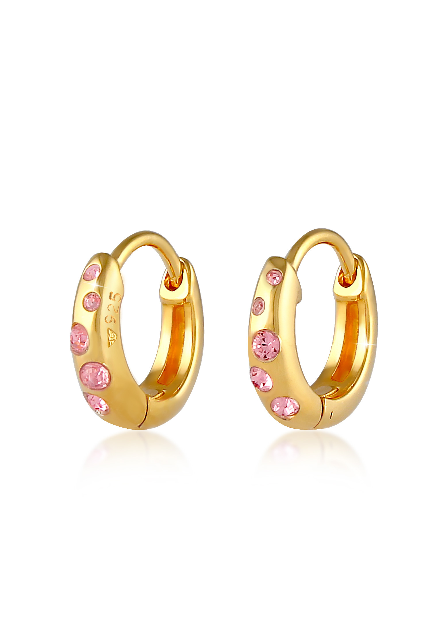 Ohrring | Kristall ( Rosa ) | 925er Sterling Silber
