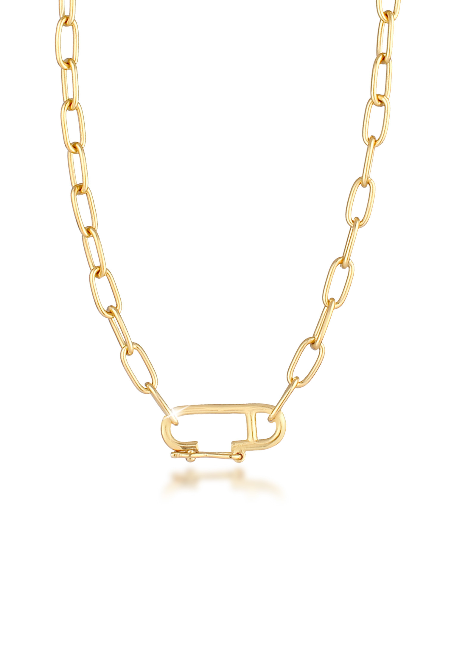 Glieder-Halskette Sicherheitsnadel | 925er Sterling Silber