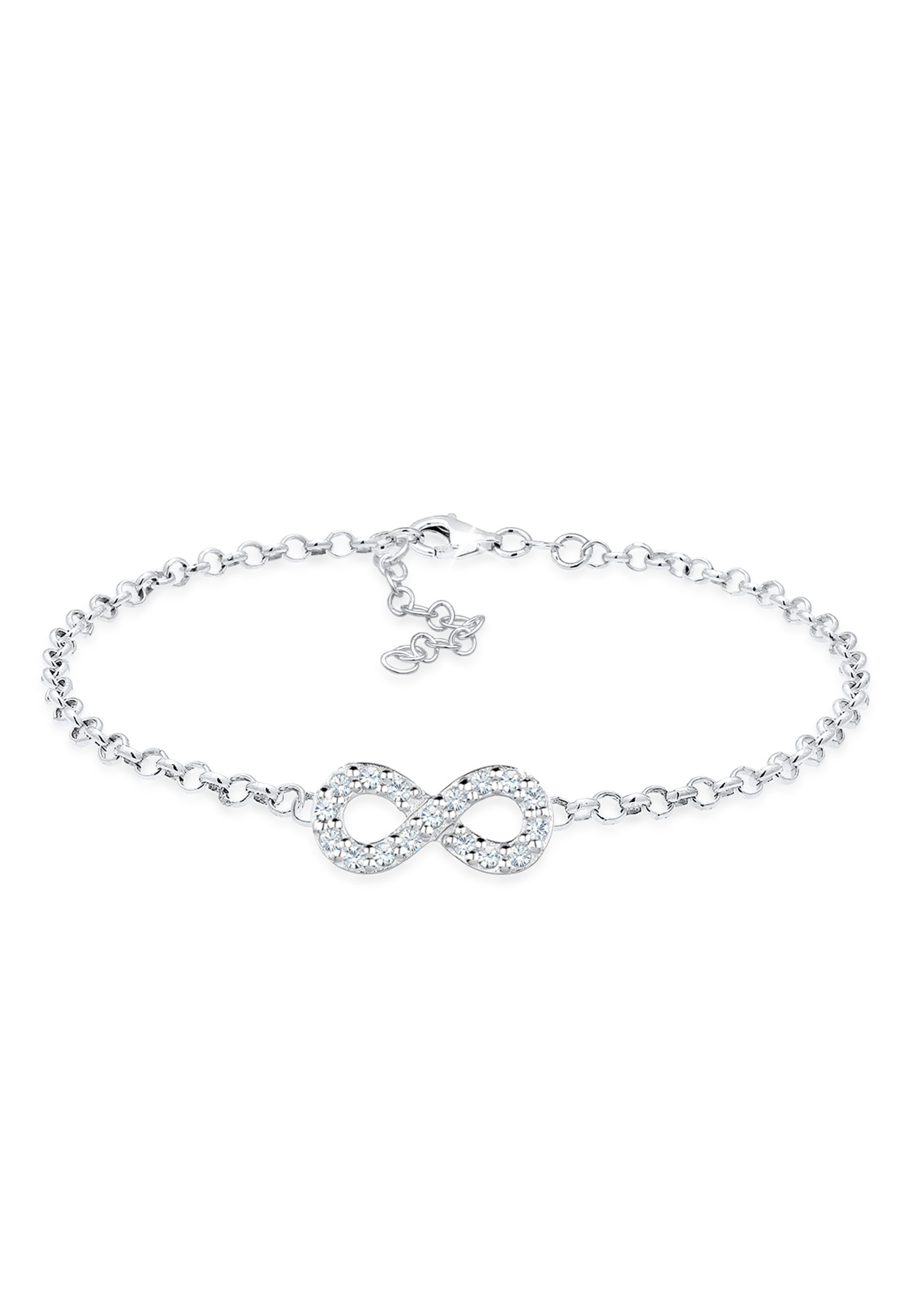 Armband Infinity | Kristall ( Weiß ) | 925 Sterling Silber