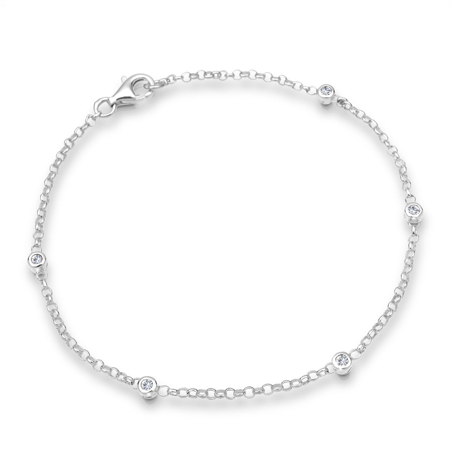 Ohrstecker | Kristall ( Weiß ) | 925er Sterling Silber