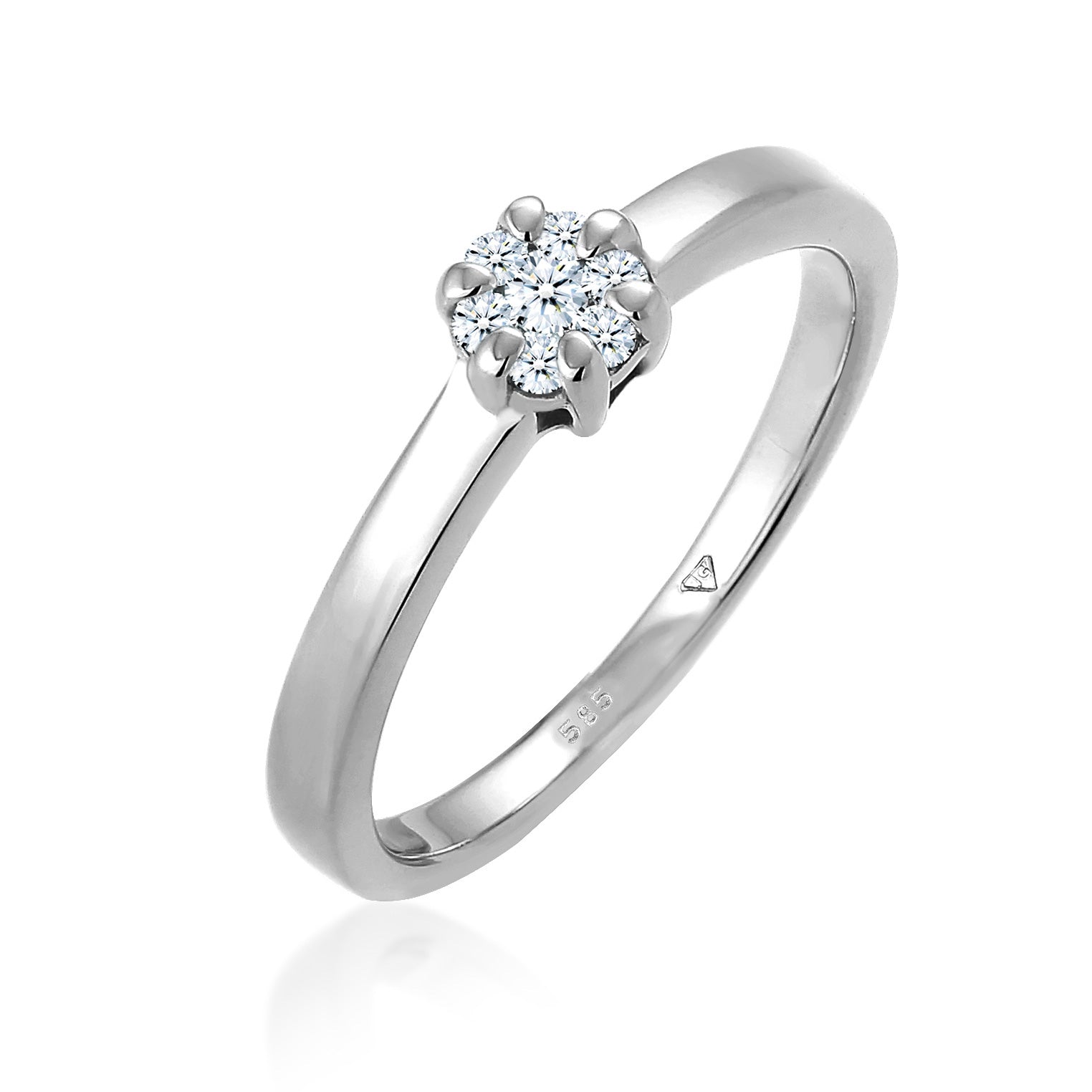 Subir Negligencia médica Perú Engagement Ring | Diamond (White, 0,12 ct) | 585 White Gold | Engagement  Rings | Rings | Women | | JULIE & GRACE English