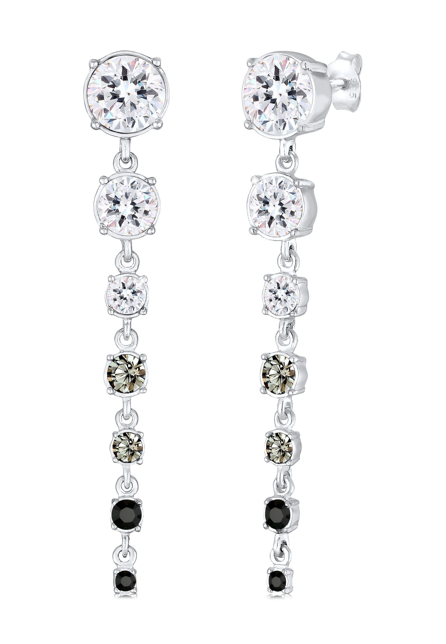 Ohrhänger| Kristall ( Weiß ) | 925er Sterling Silber