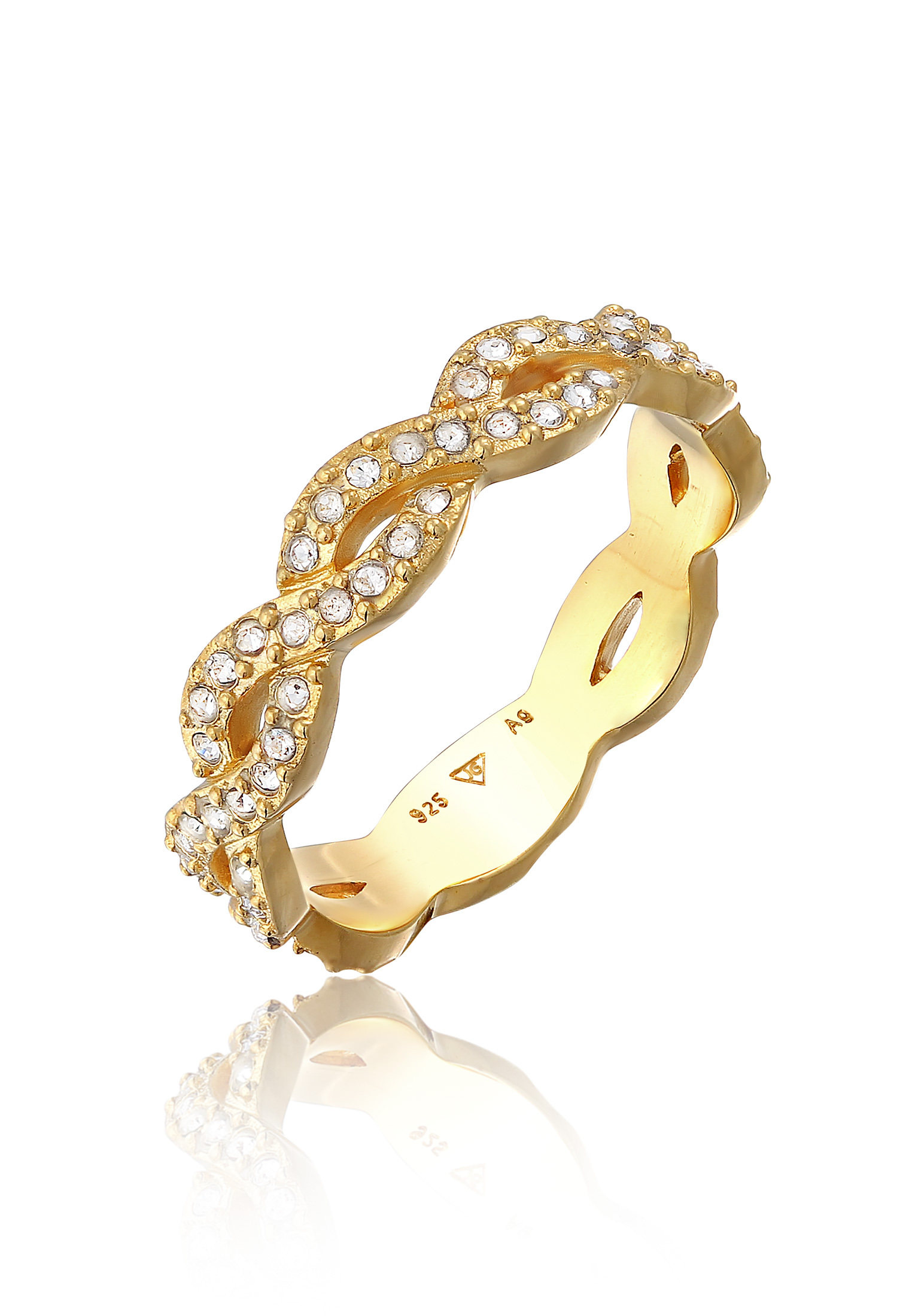Ring Infinity | Kristalle (Weiß) | 925er Sterling Silber