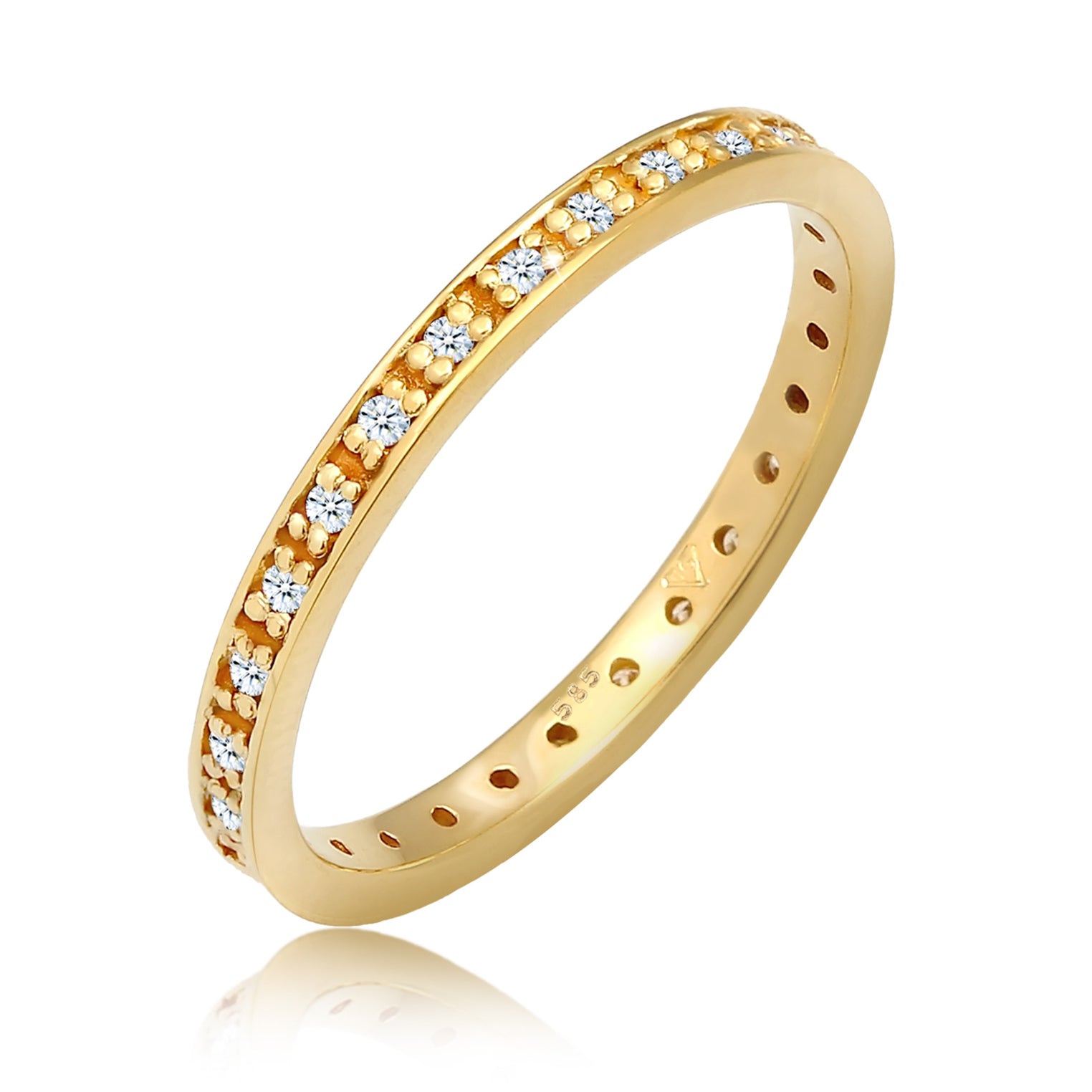 Verlobungsring | Diamant ( Weiß, 0,14 ct ) | 585 Gelbgold