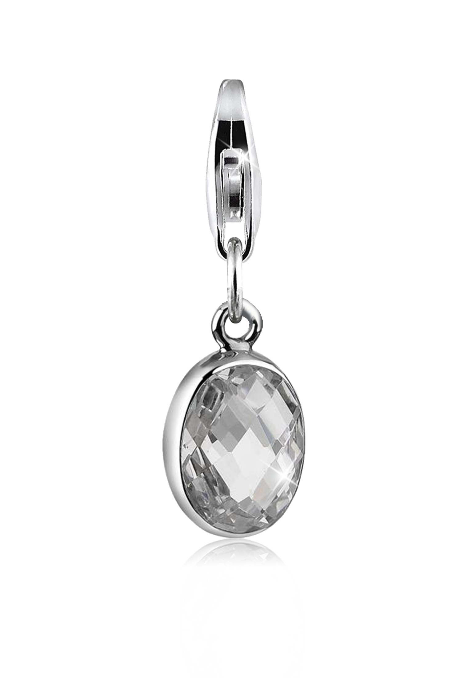 Charm | Zirkonia ( Weiß ) | 925er Sterling Silber