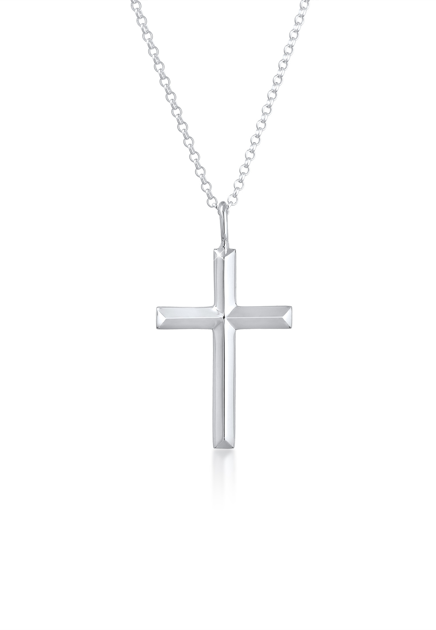 Lange Halskette Kreuz | 925er Sterling Silber