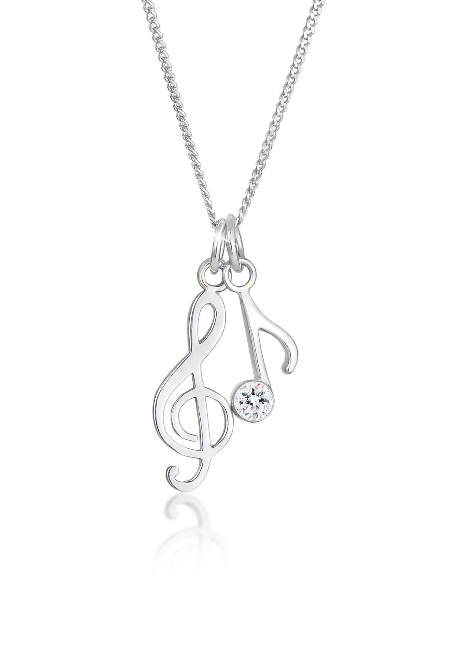 Halskette | Kristall ( Weiß ) | 925er Sterling Silber