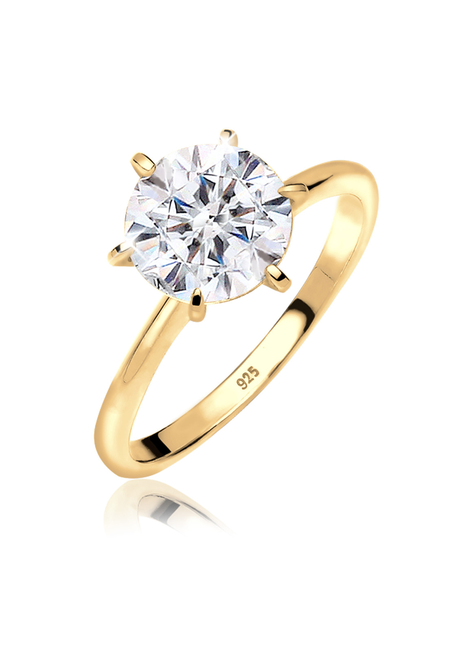 Verlobungsring | Kristall ( Weiß ) | 925er Sterling Silber