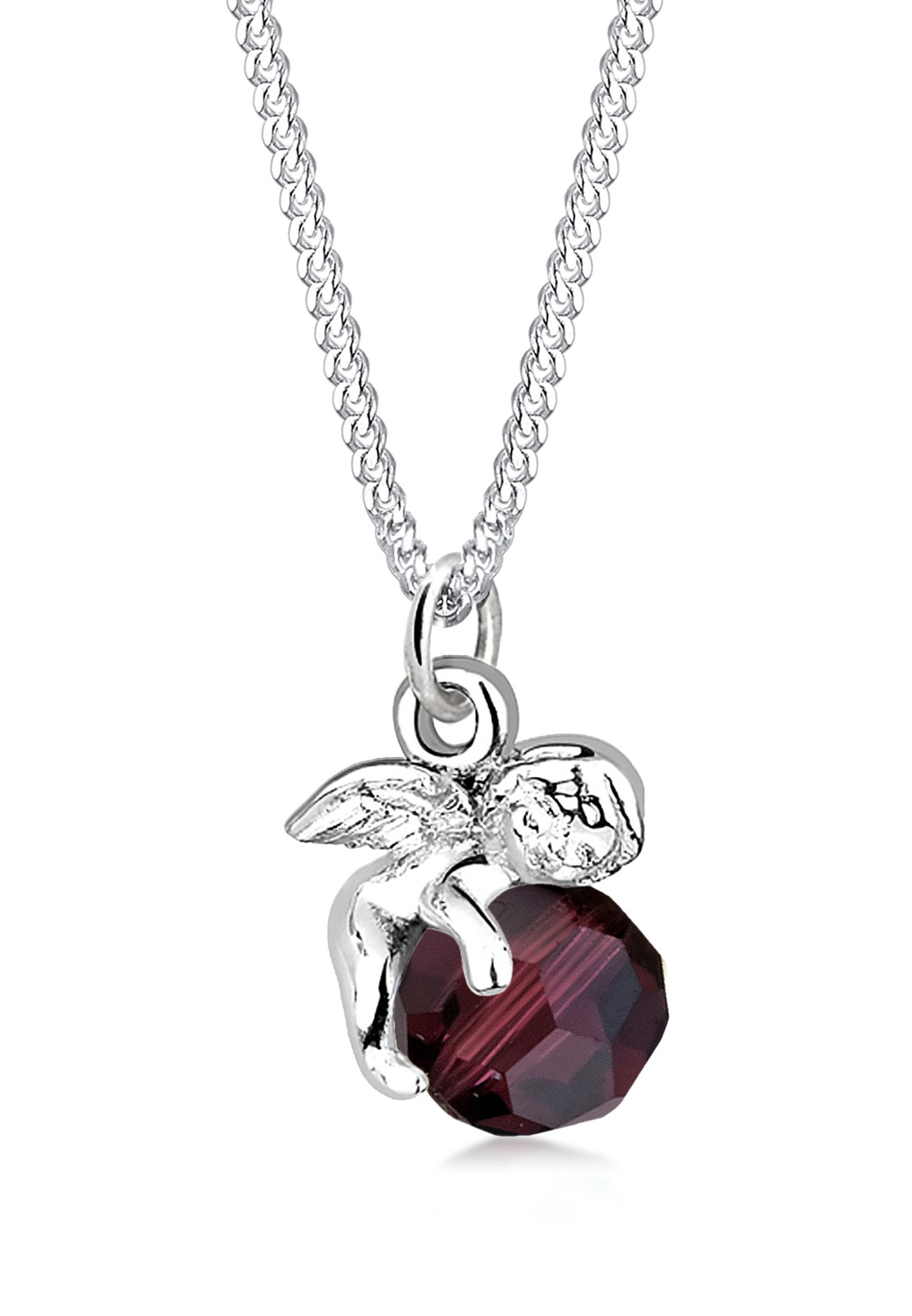 Halskette Engel | Kristall ( Weiß ) | 925er Sterling Silber