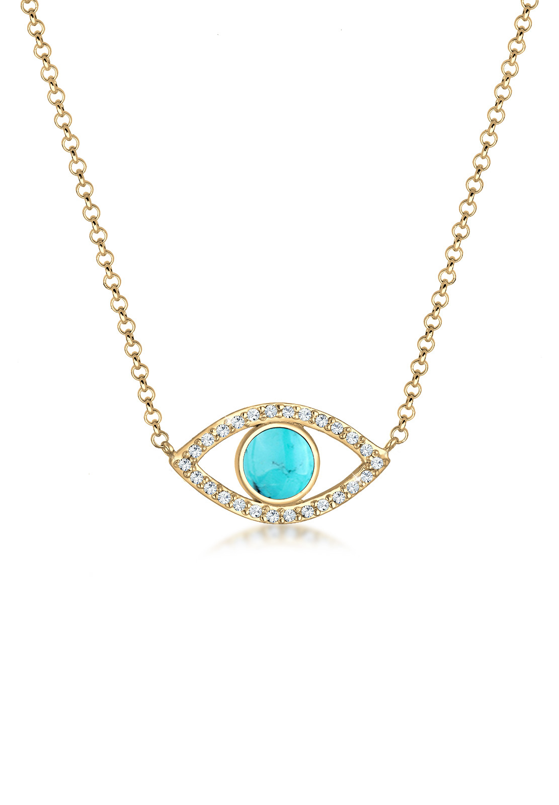 Halskette Evil Eye | Howlith ( Türkis ) | 925er Sterling Silber