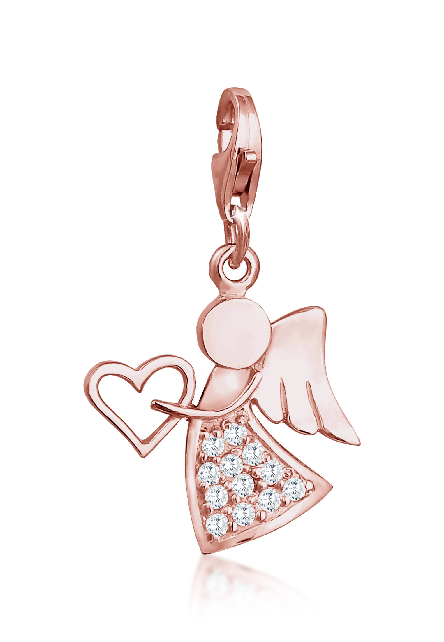 Charm Engel | Zirkonia ( Weiß ) | 925er Sterling Silber