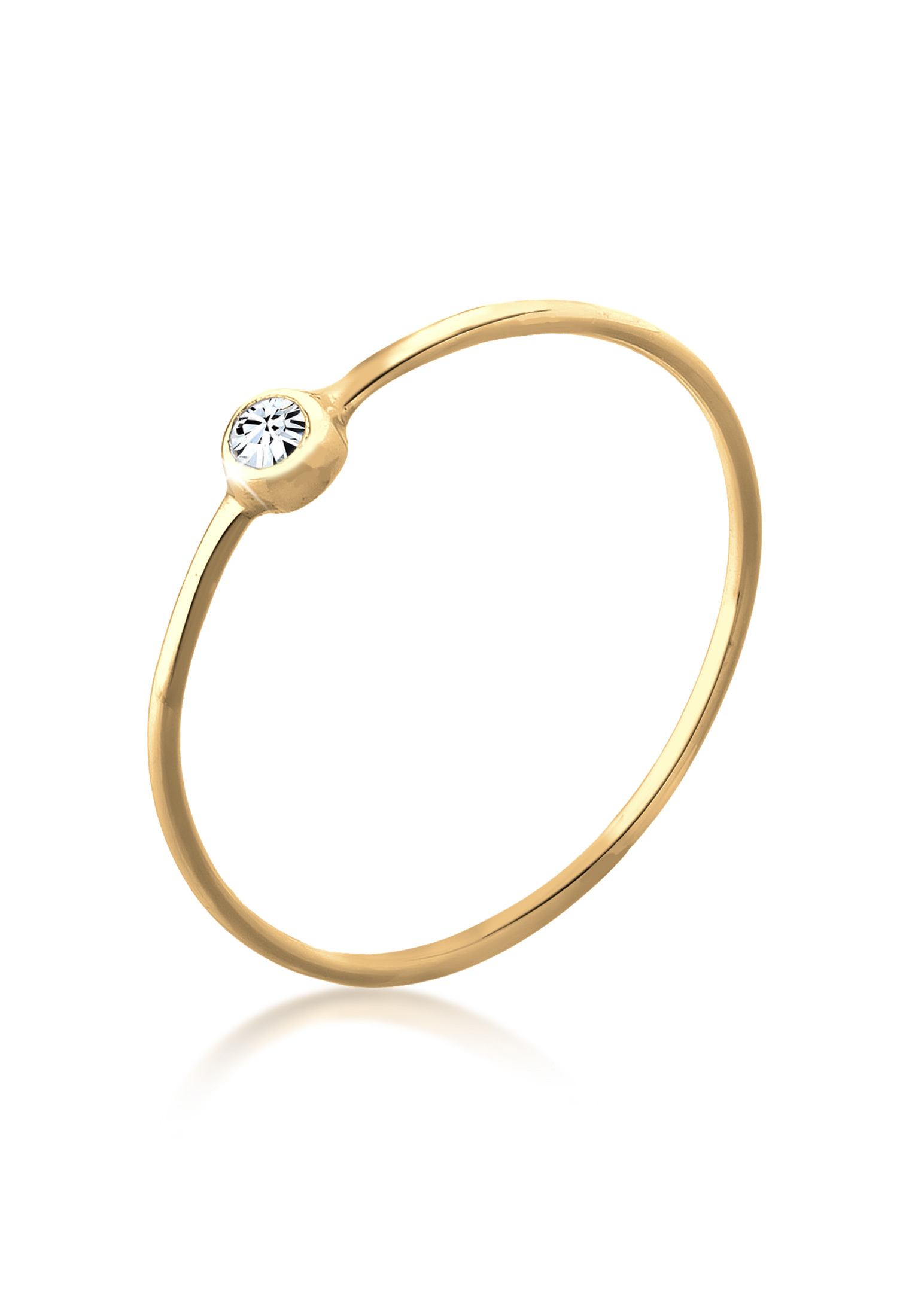 Solitär-Ring | Kristall ( Weiß ) | 925er Sterling Silber