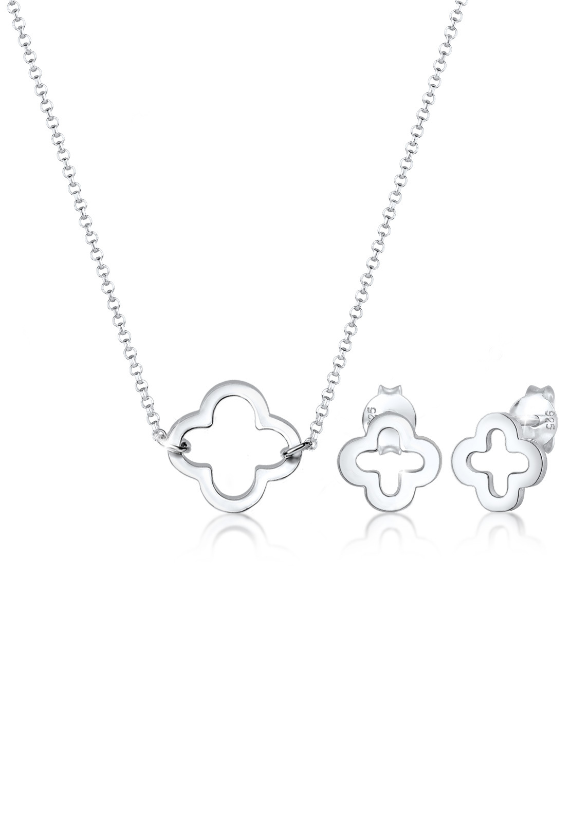 Schmuckset Kleeblatt | 925er Sterling Silber