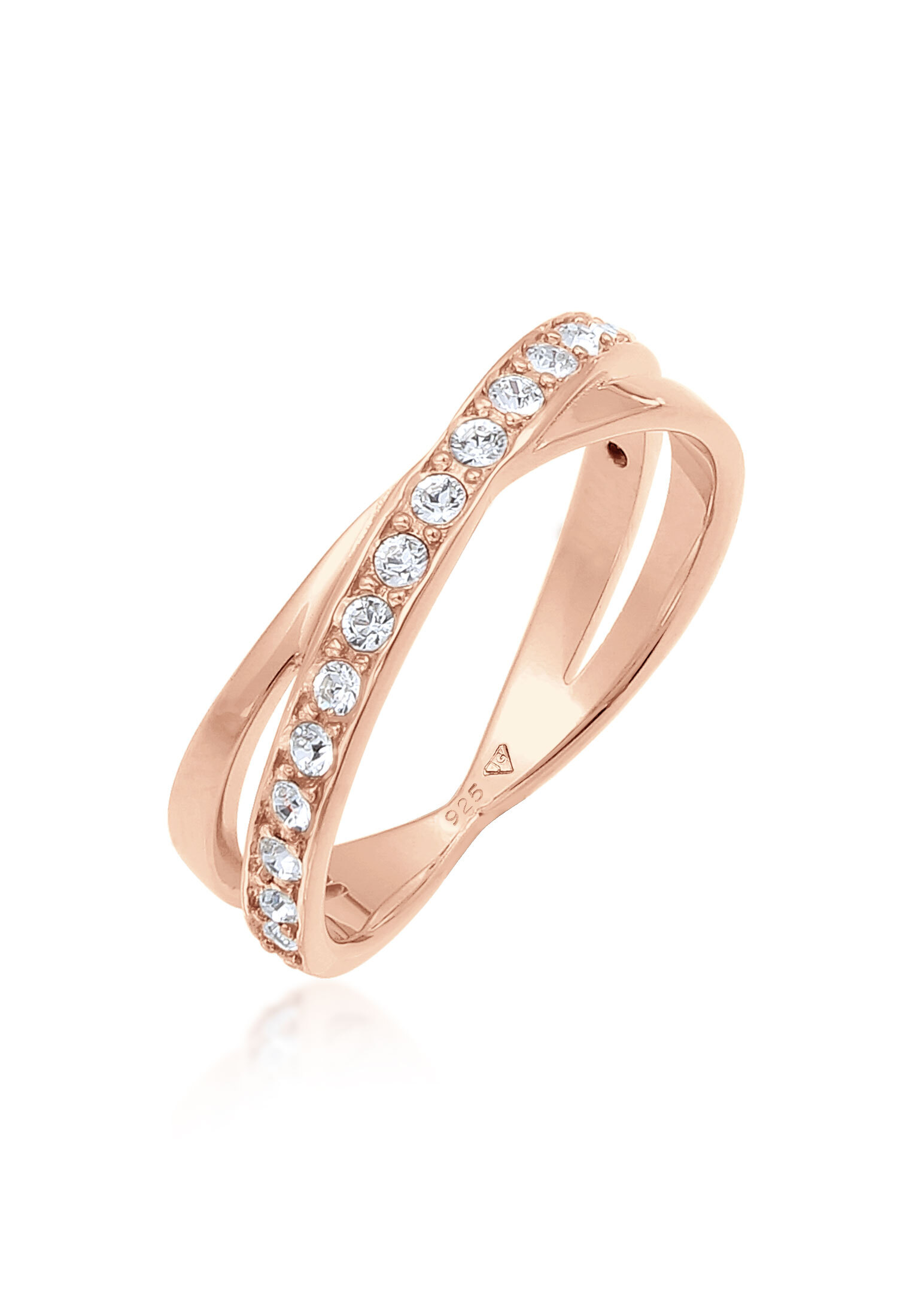 Wickelring | Kristall ( Weiß ) | 925er Sterling Silber