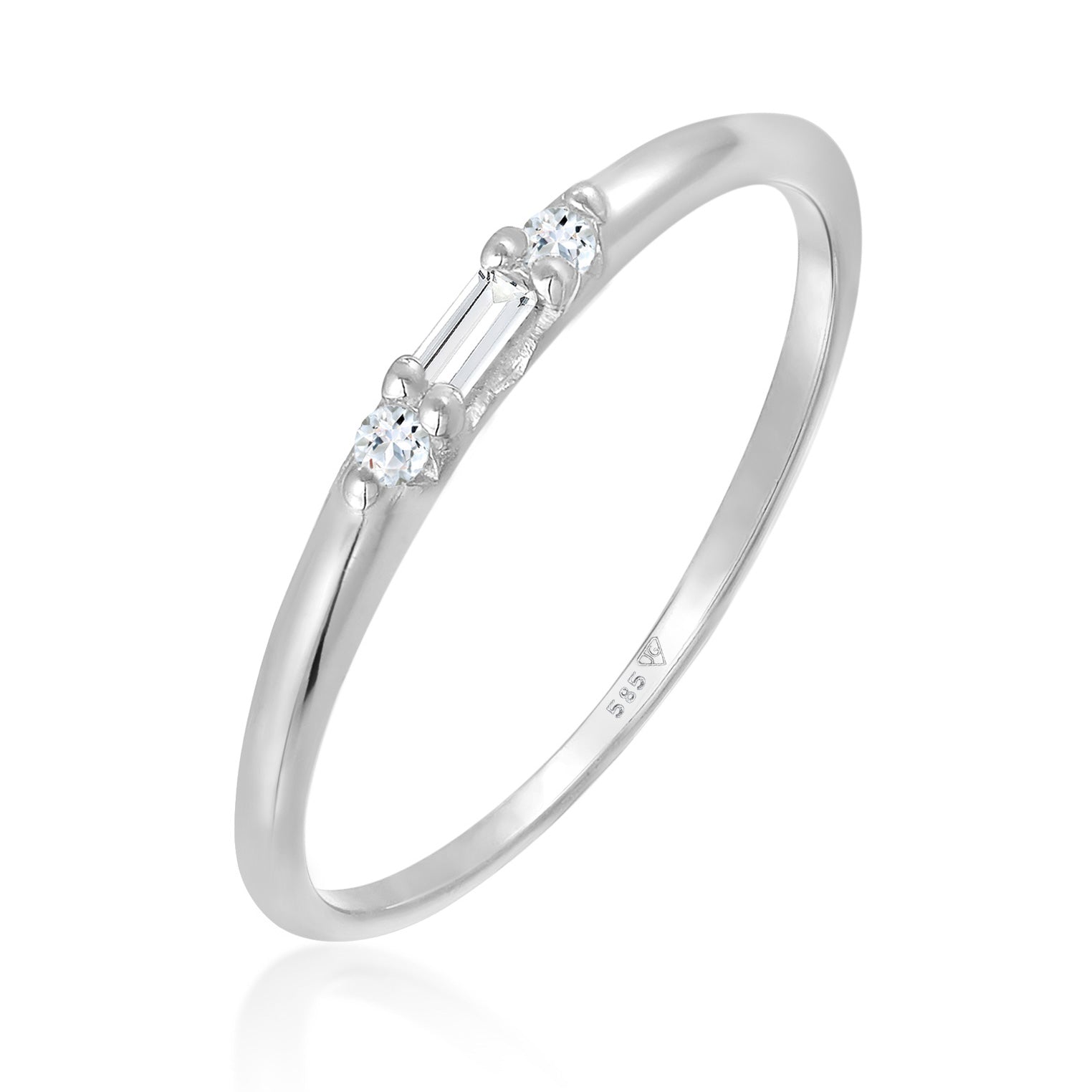Verlobungsring | Diamant ( Weiß, 0,11 ct ) | 585 Gelbgold