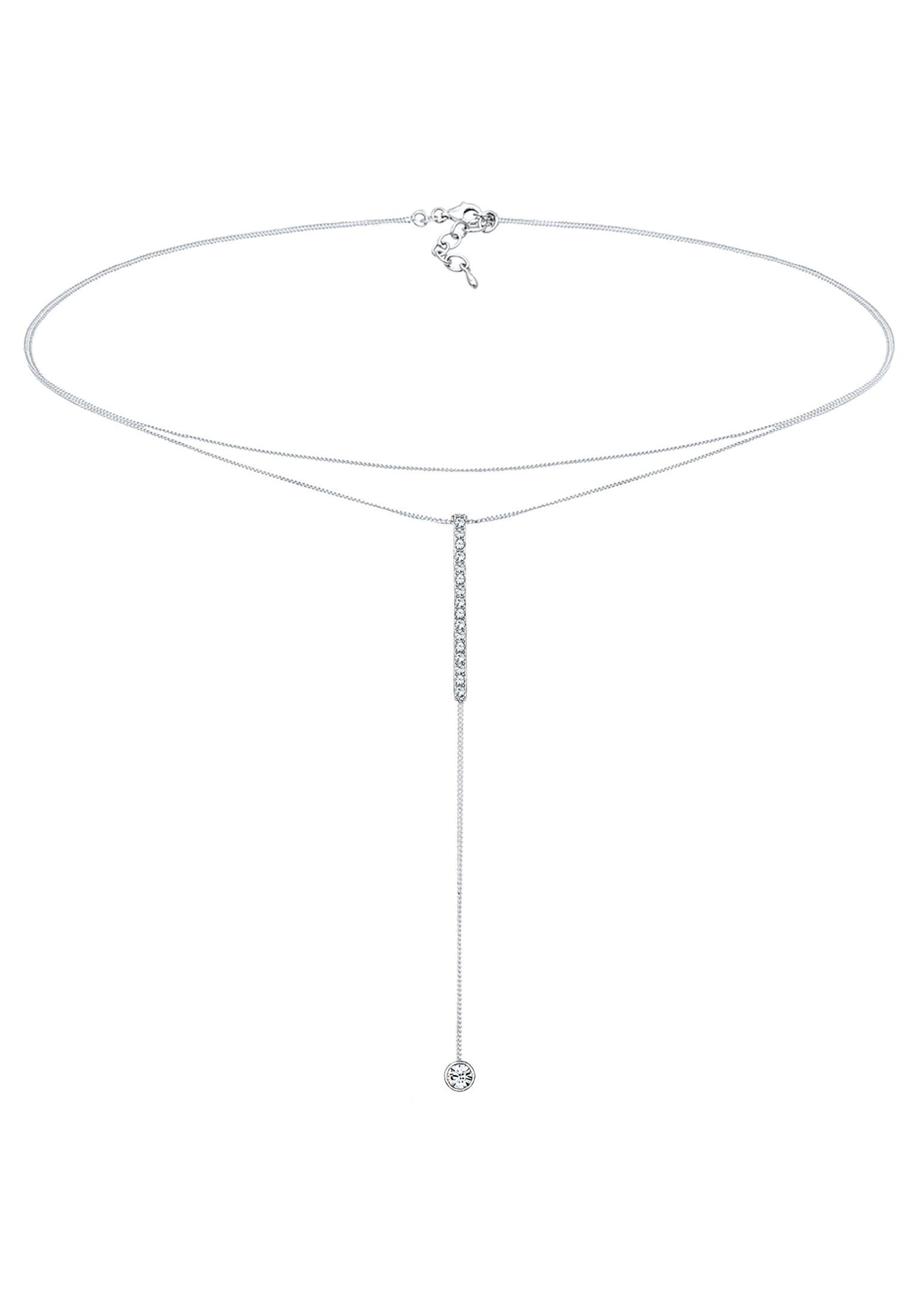 Choker Geo | Kristall ( Weiß ) | 925er Sterling Silber