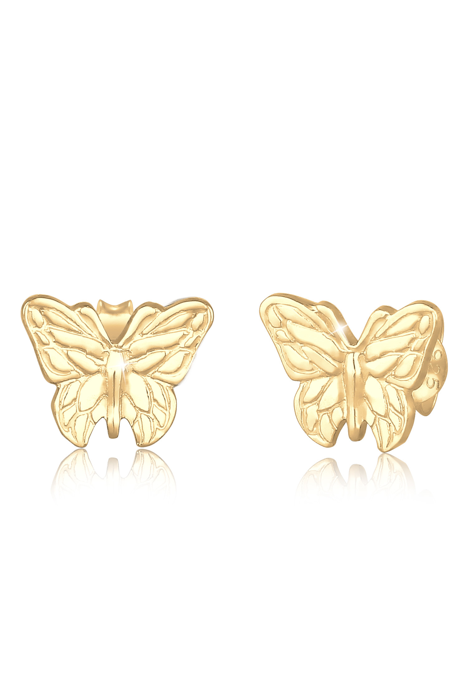 Ohrstecker Schmetterling | 925 Sterling Silber vergoldet