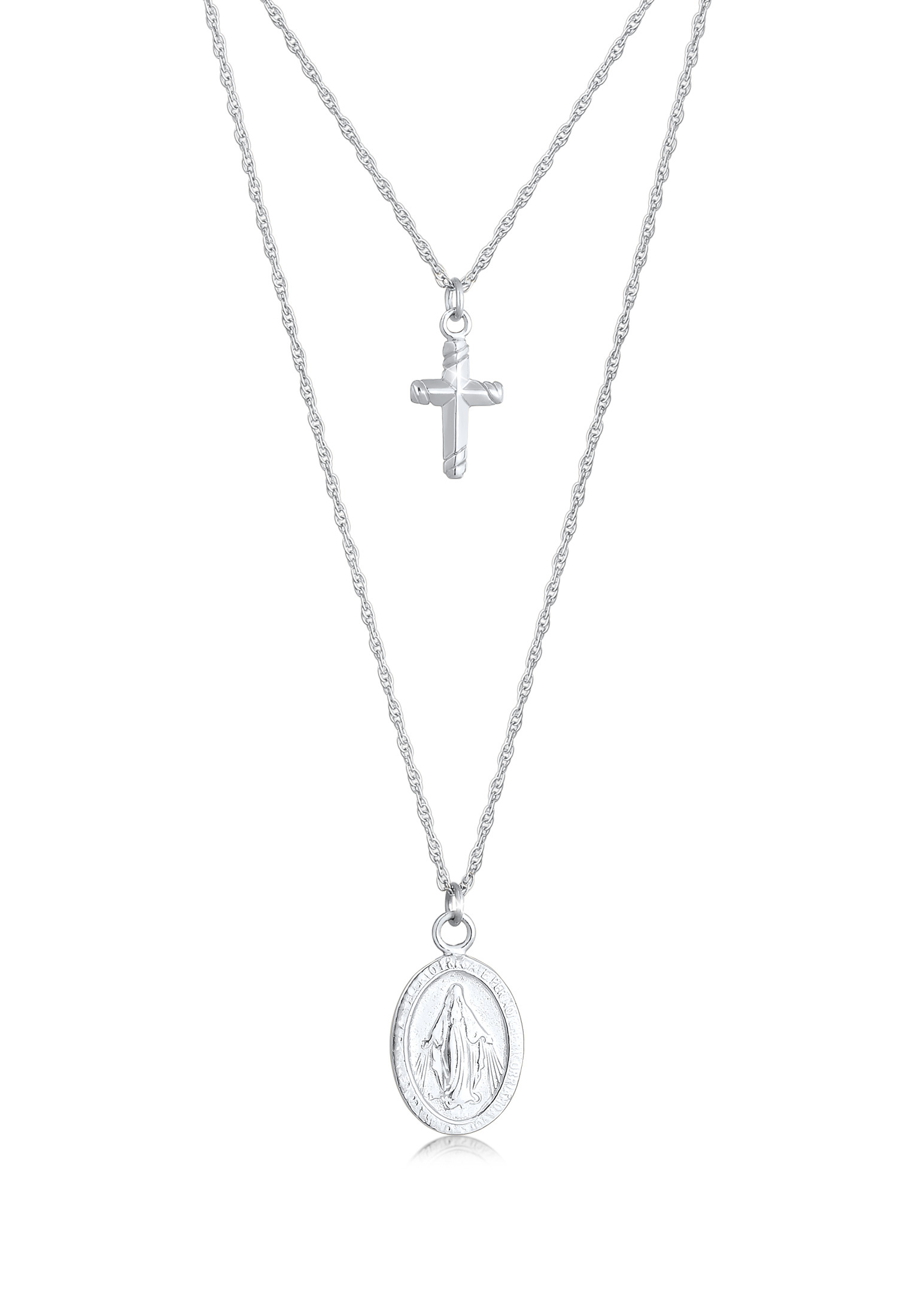 Layer-Halskette Kreuz | 925er Sterling Silber