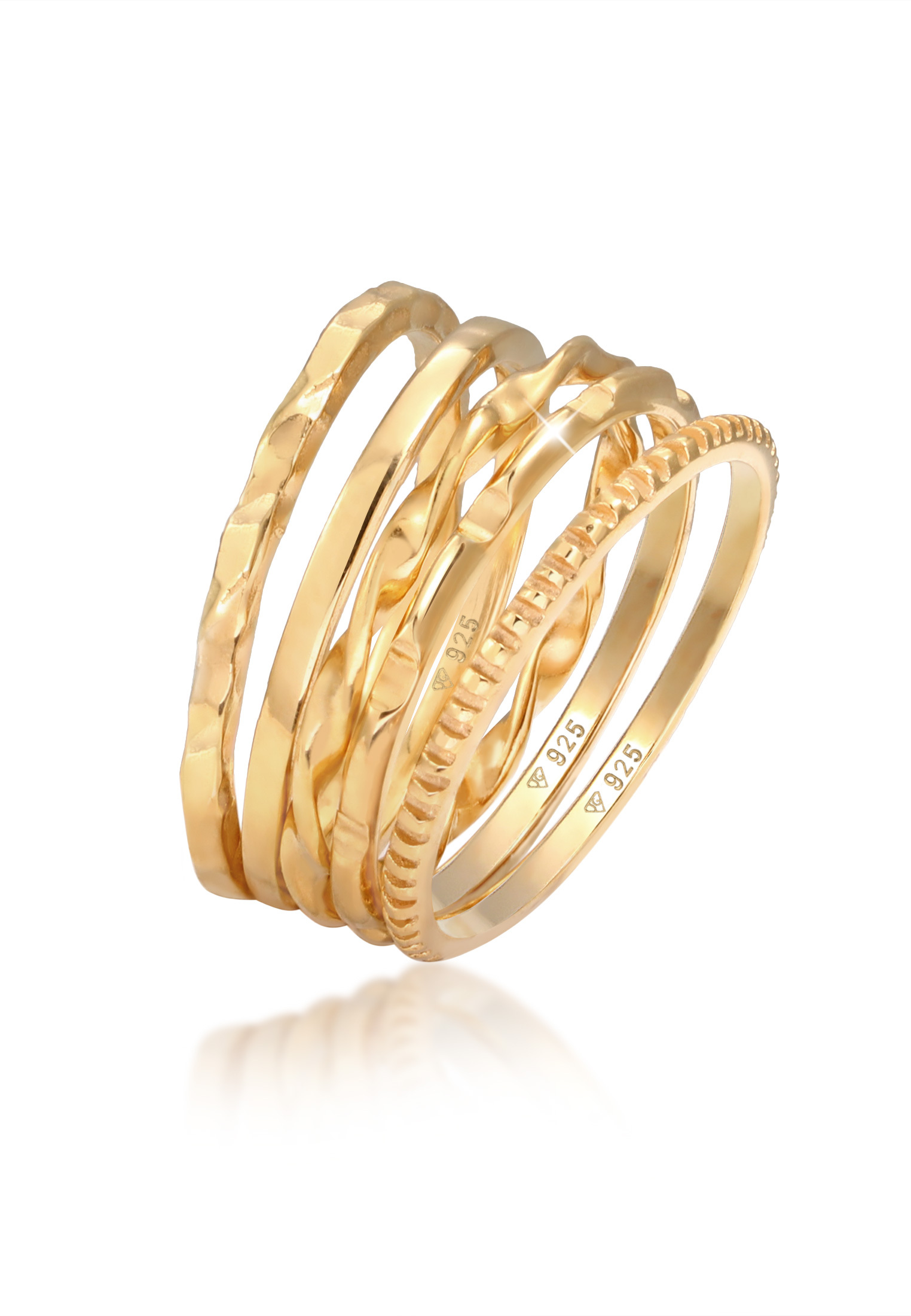 Stapelring 5er Set | 925er Sterling Silber
