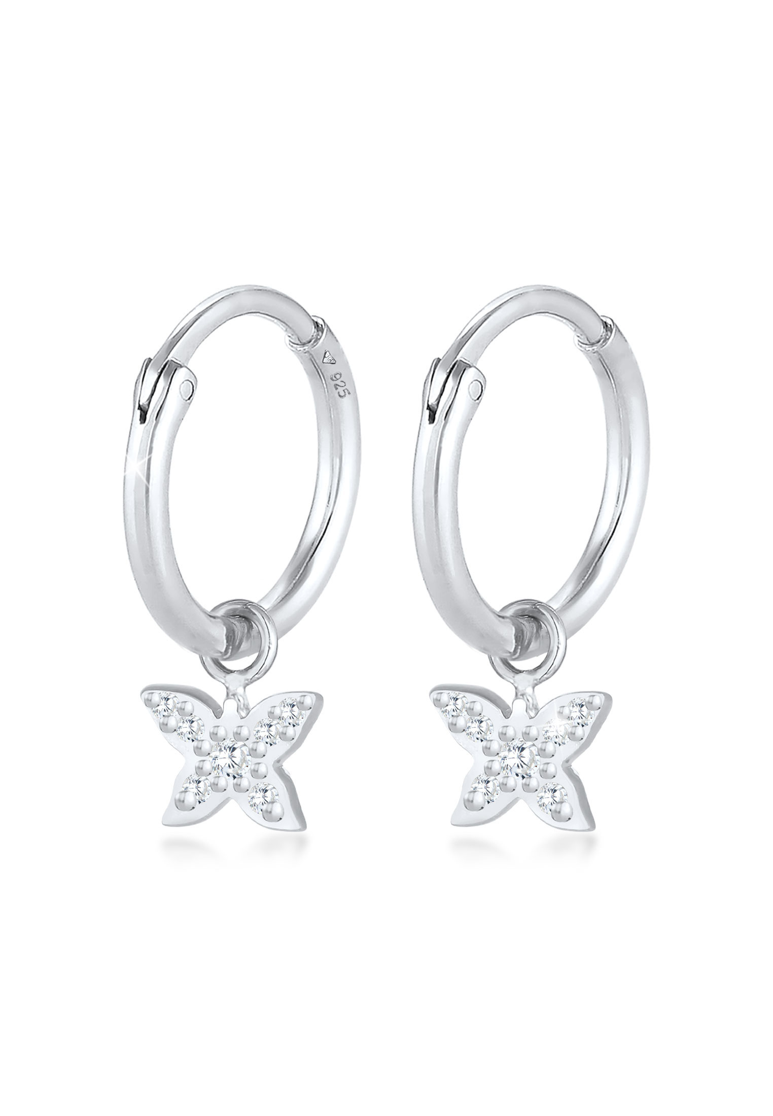 Creole | Zirkonia ( Weiß ) | 925er Sterling Silber