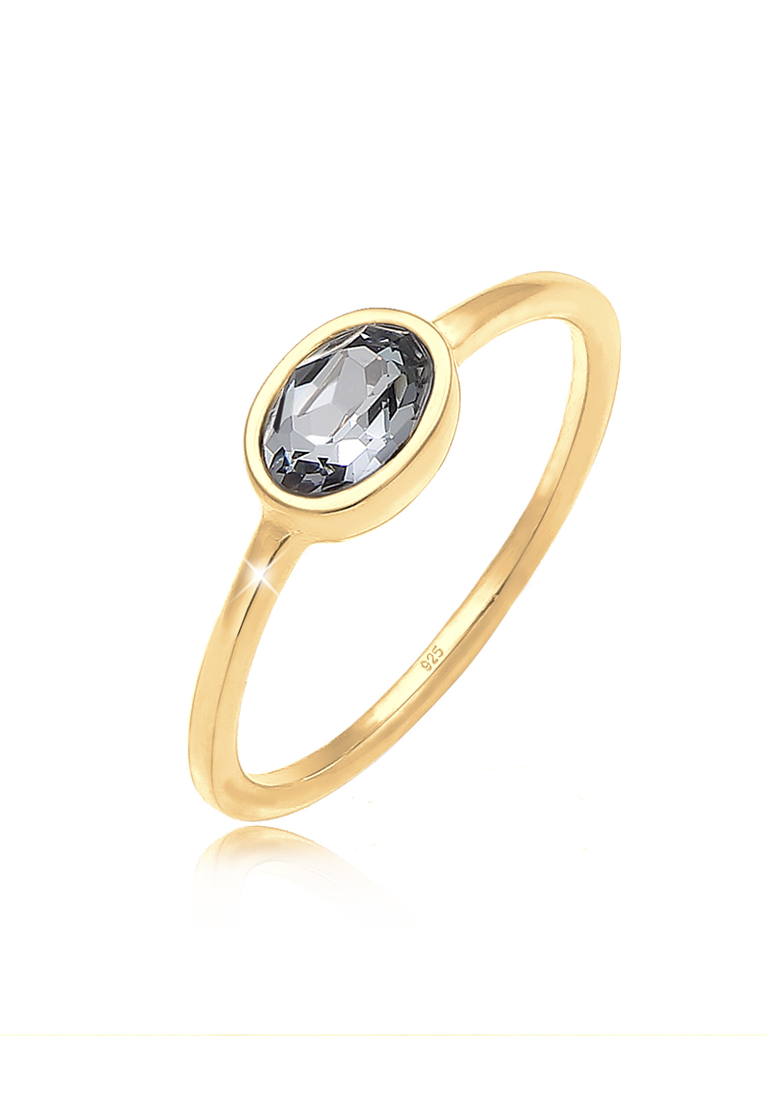 Ring | Kristall ( Grau ) | 925er Sterling Silber