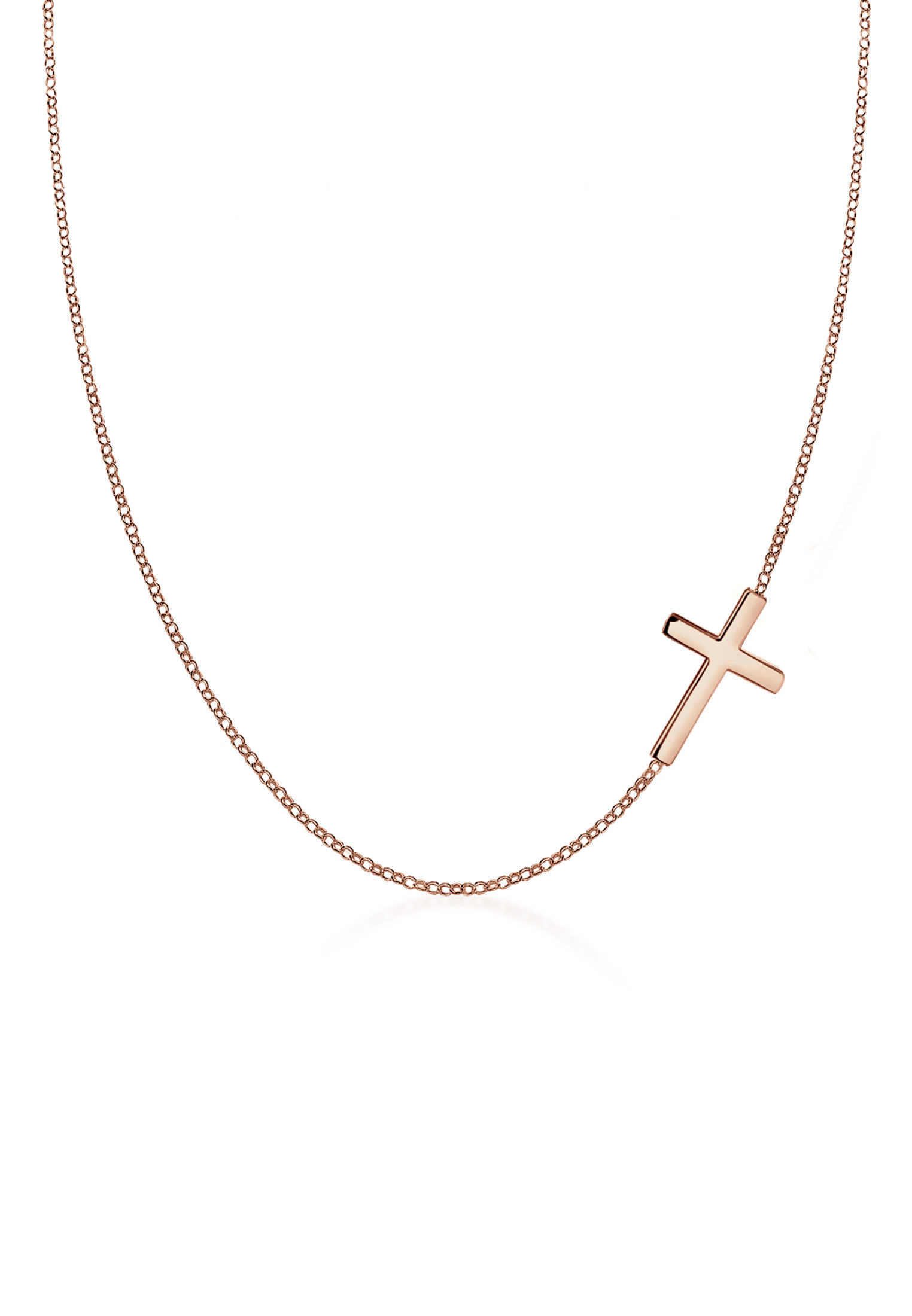 Halskette Kreuz Basic | 925 Sterling Silber vergoldet