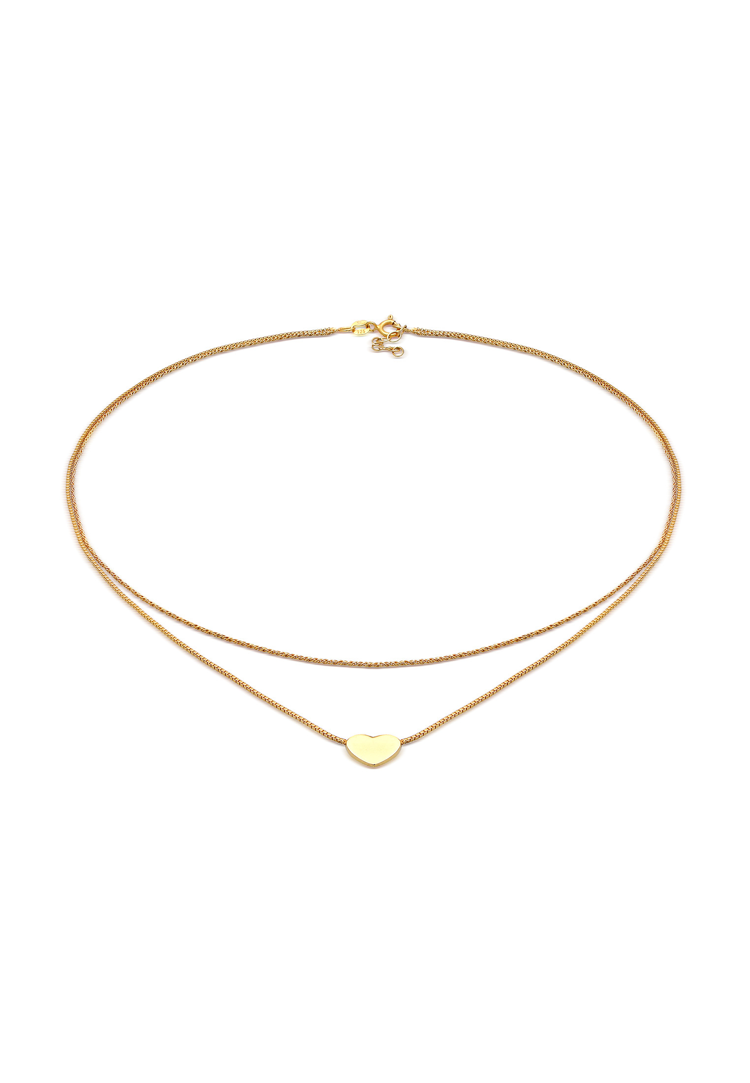 Layer-Halskette Herz | 925er Sterling Silber