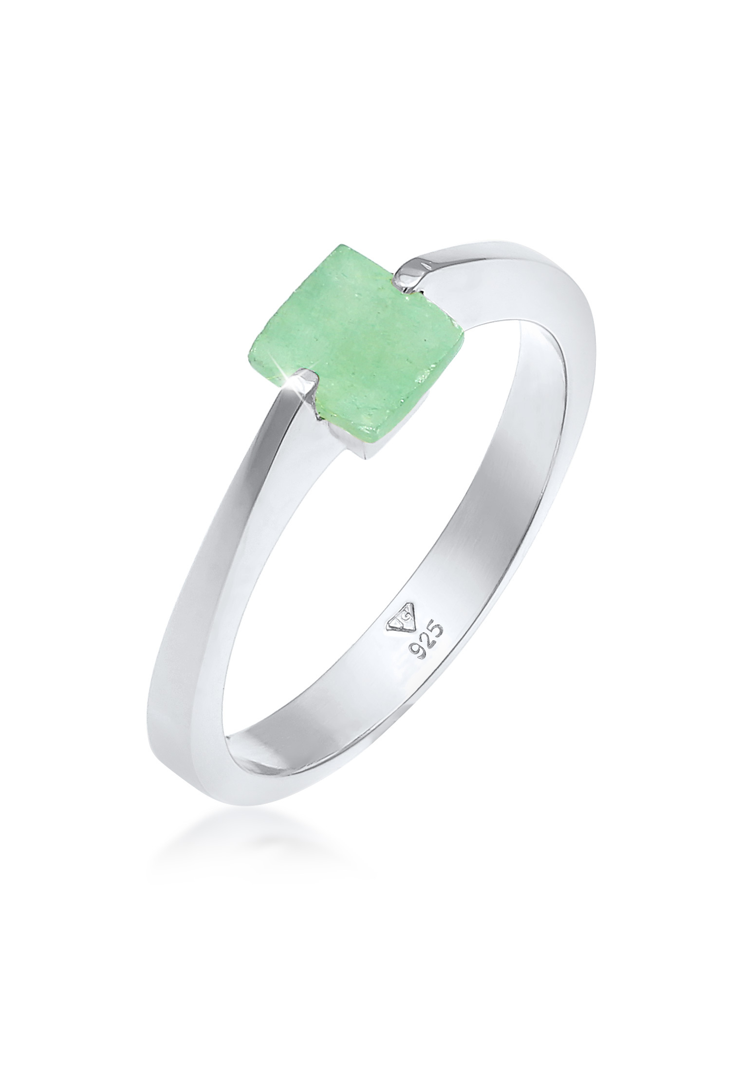 Ring | Jade ( Grün ) | 925 Sterling Silber vergoldet