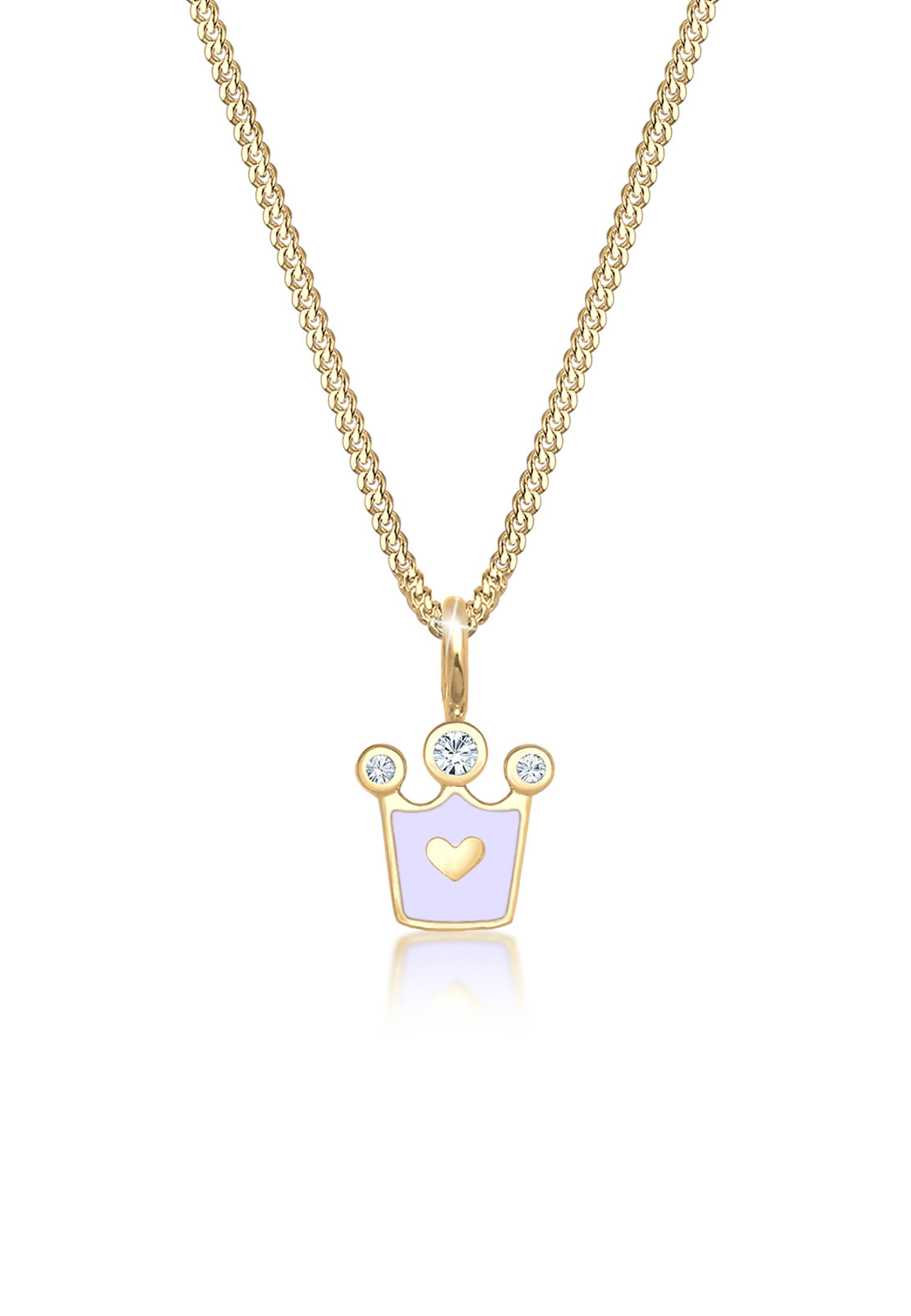 Halskette Herz | Kristall ( Weiß ) | 925er Sterling Silber