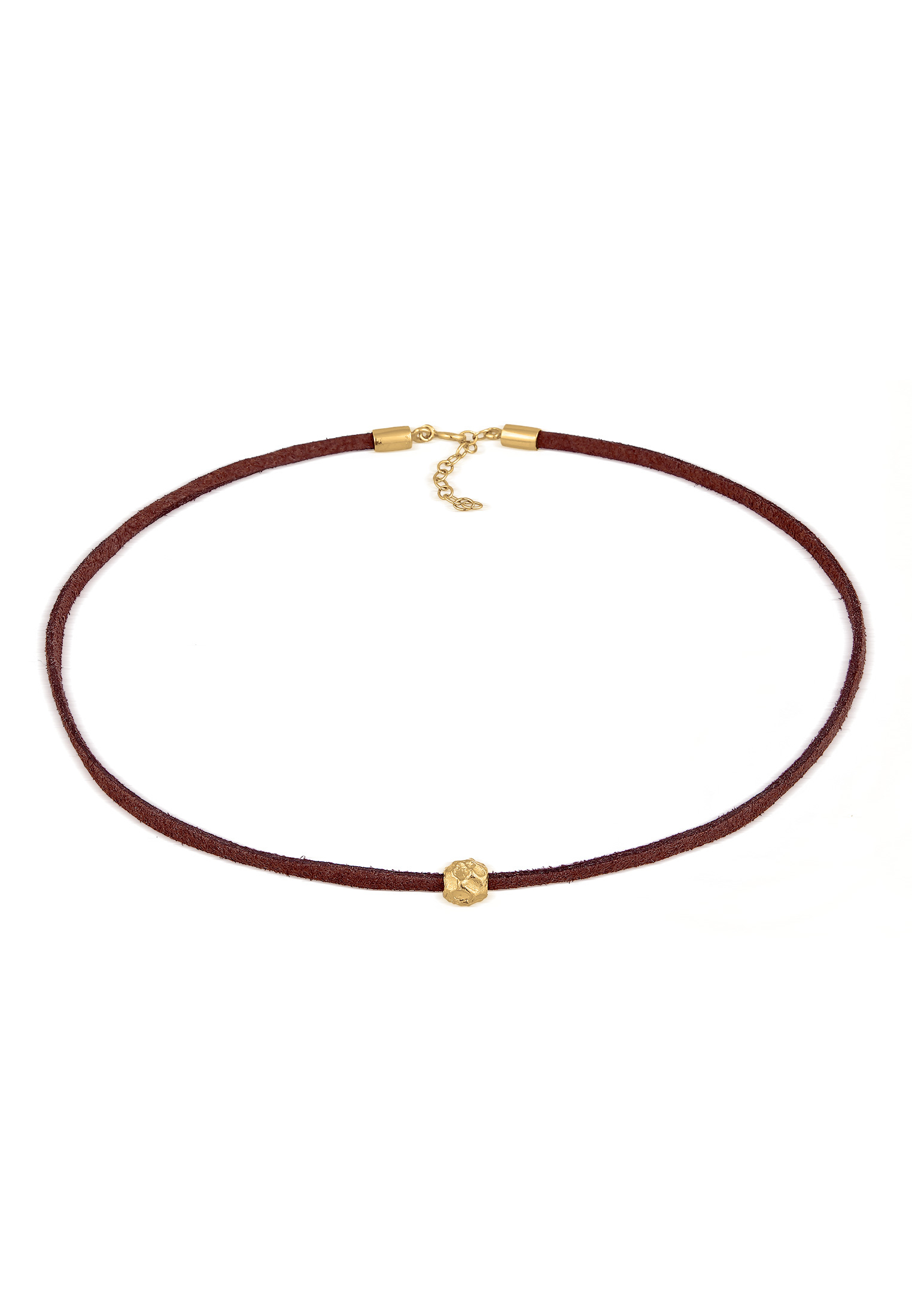 Choker Kugel | Kunstleder (Schwarz) | 925er Sterling Silber