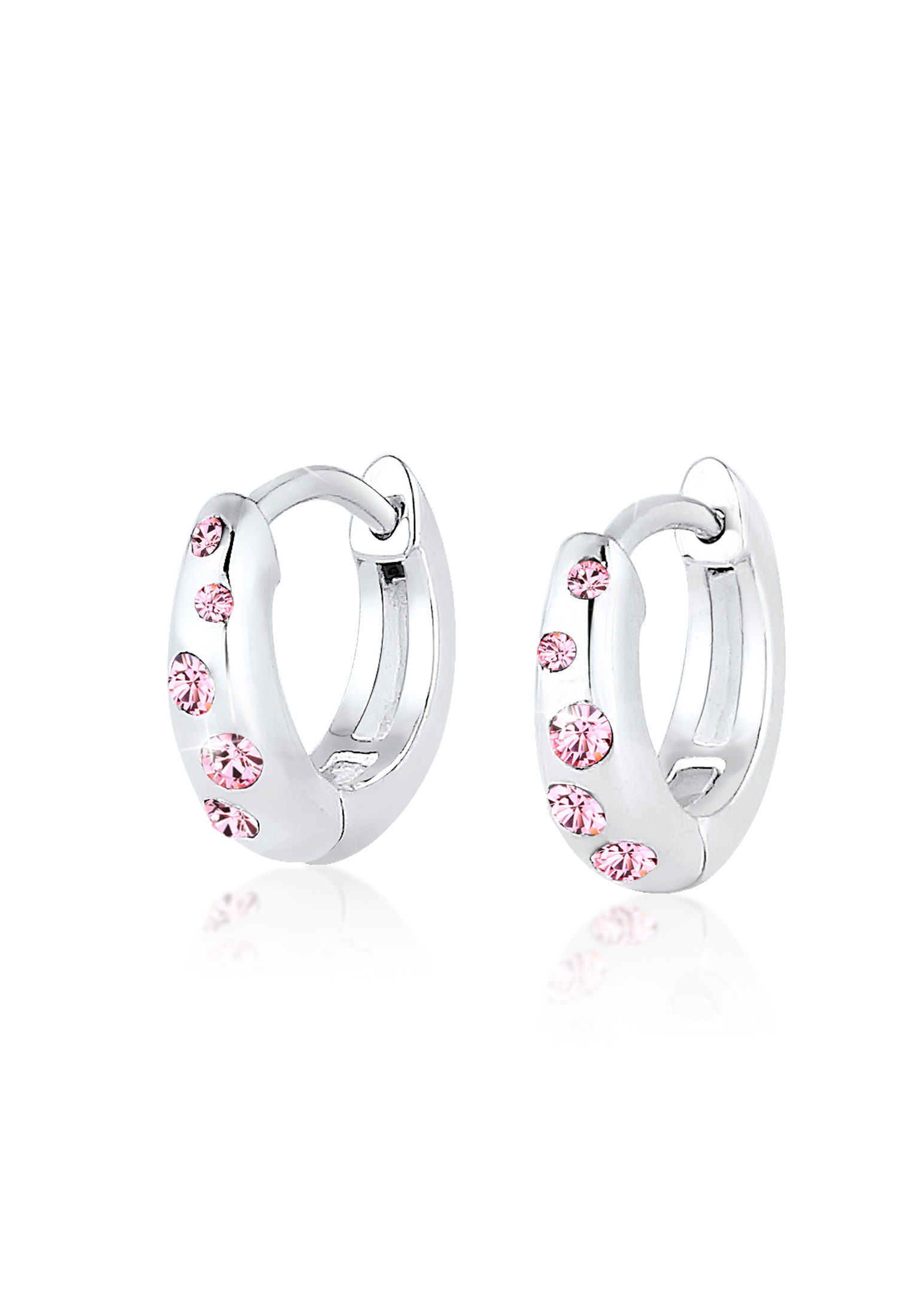 Ohrring | Kristall ( Rosa ) | 925er Sterling Silber