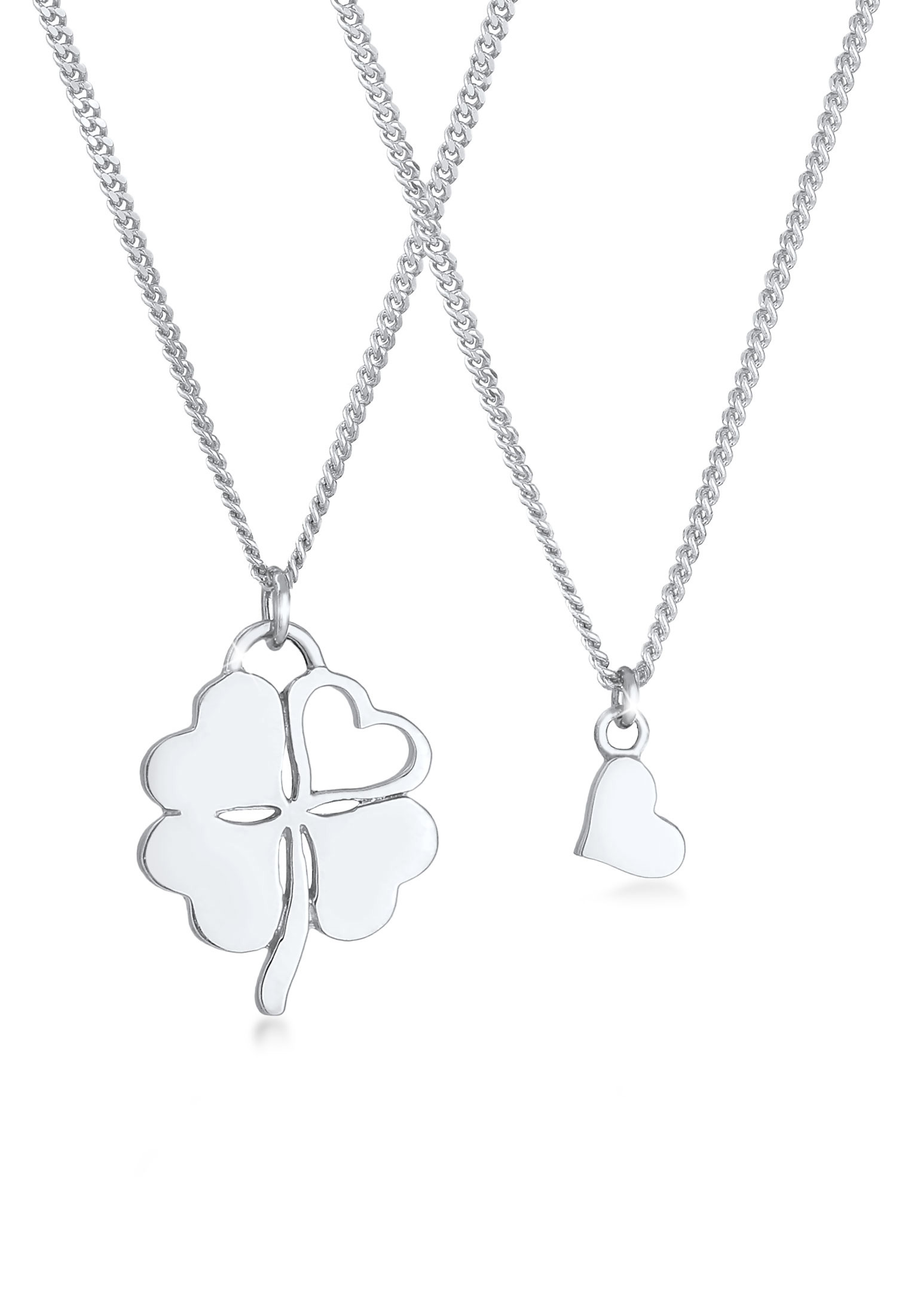 Mutter-Kind-Kettenset Herz | 925er Sterling Silber