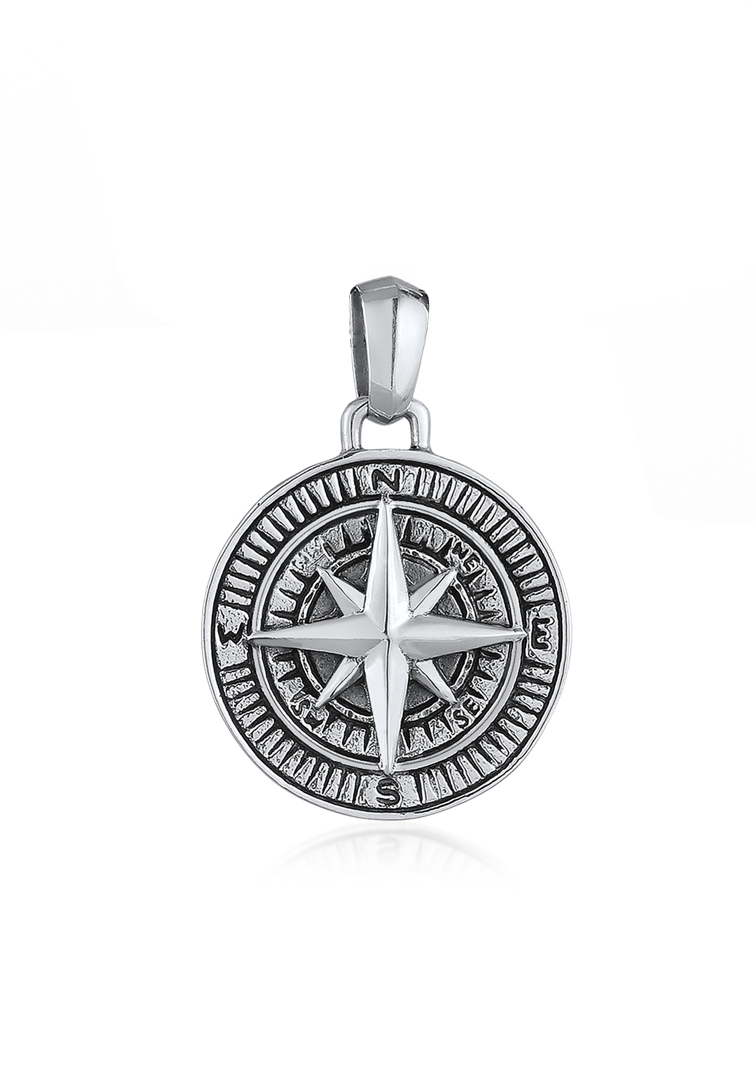 Anhänger Kompass | 925er Sterling Silber