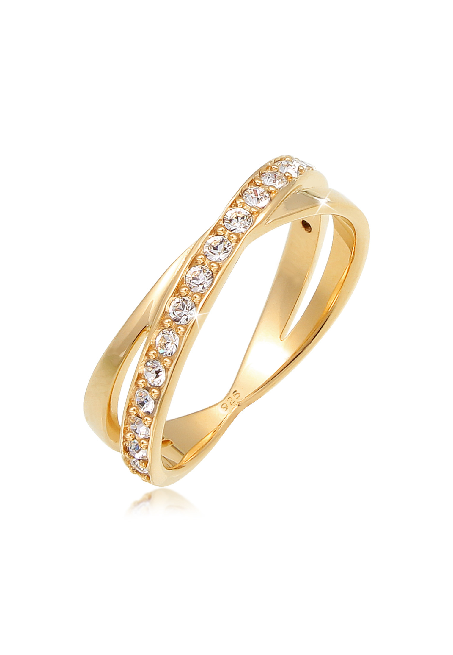 Wickelring | Kristall ( Weiß ) | 925er Sterling Silber
