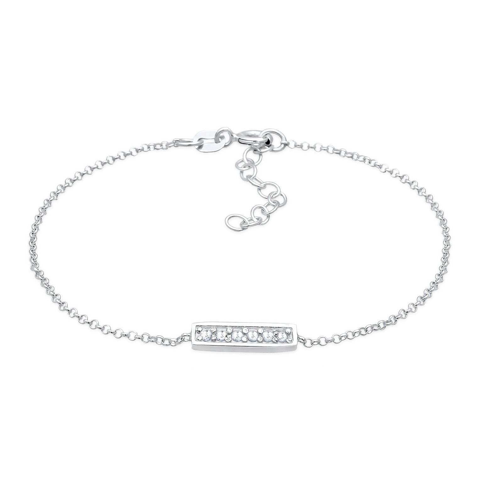 Armband Stab | Zirkonia Kristalle (Weiß) | 925er Sterling Silber