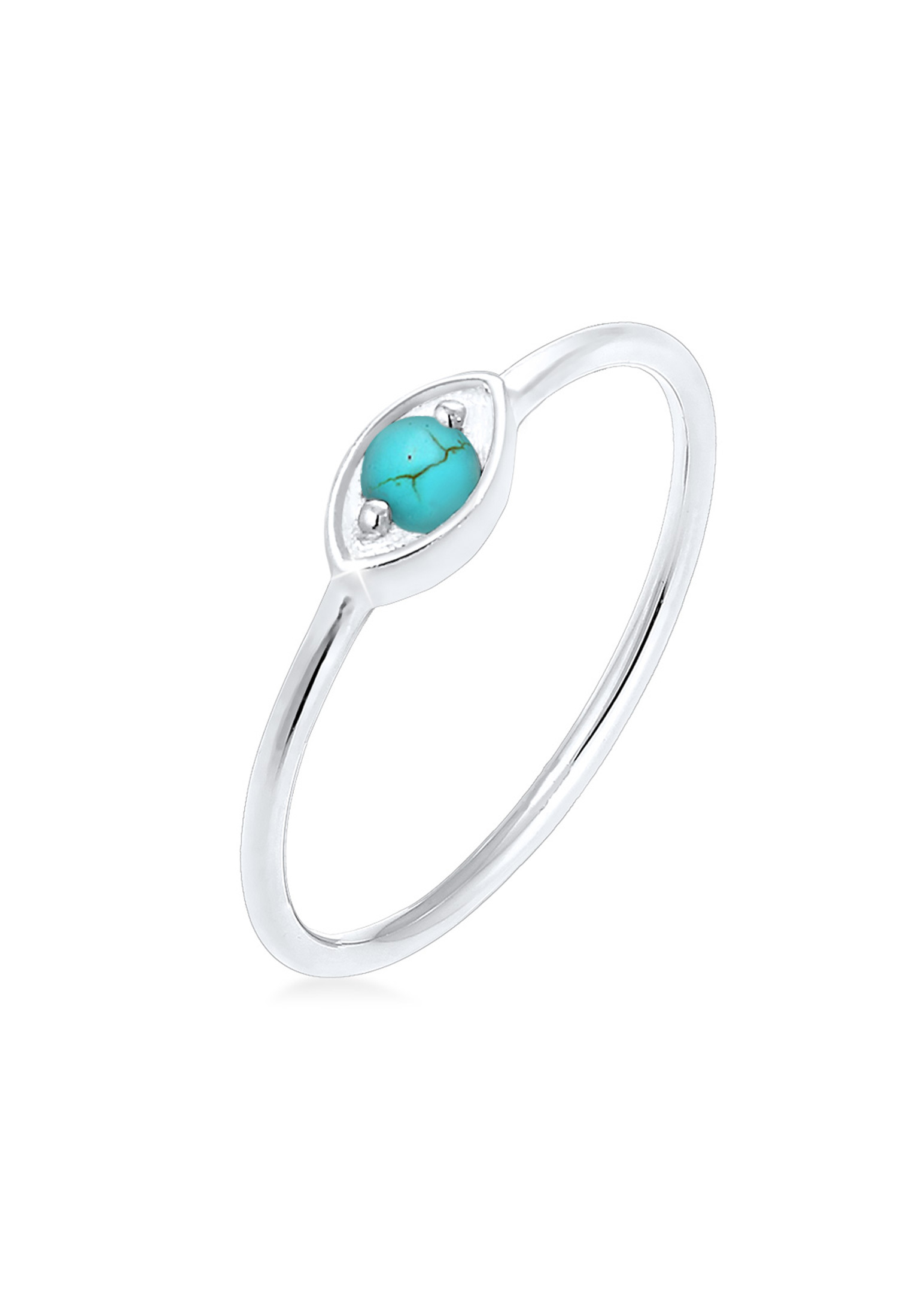 Ring Evil Eye | Howlith ( Türkis ) | 925 Sterling Silber vergoldet