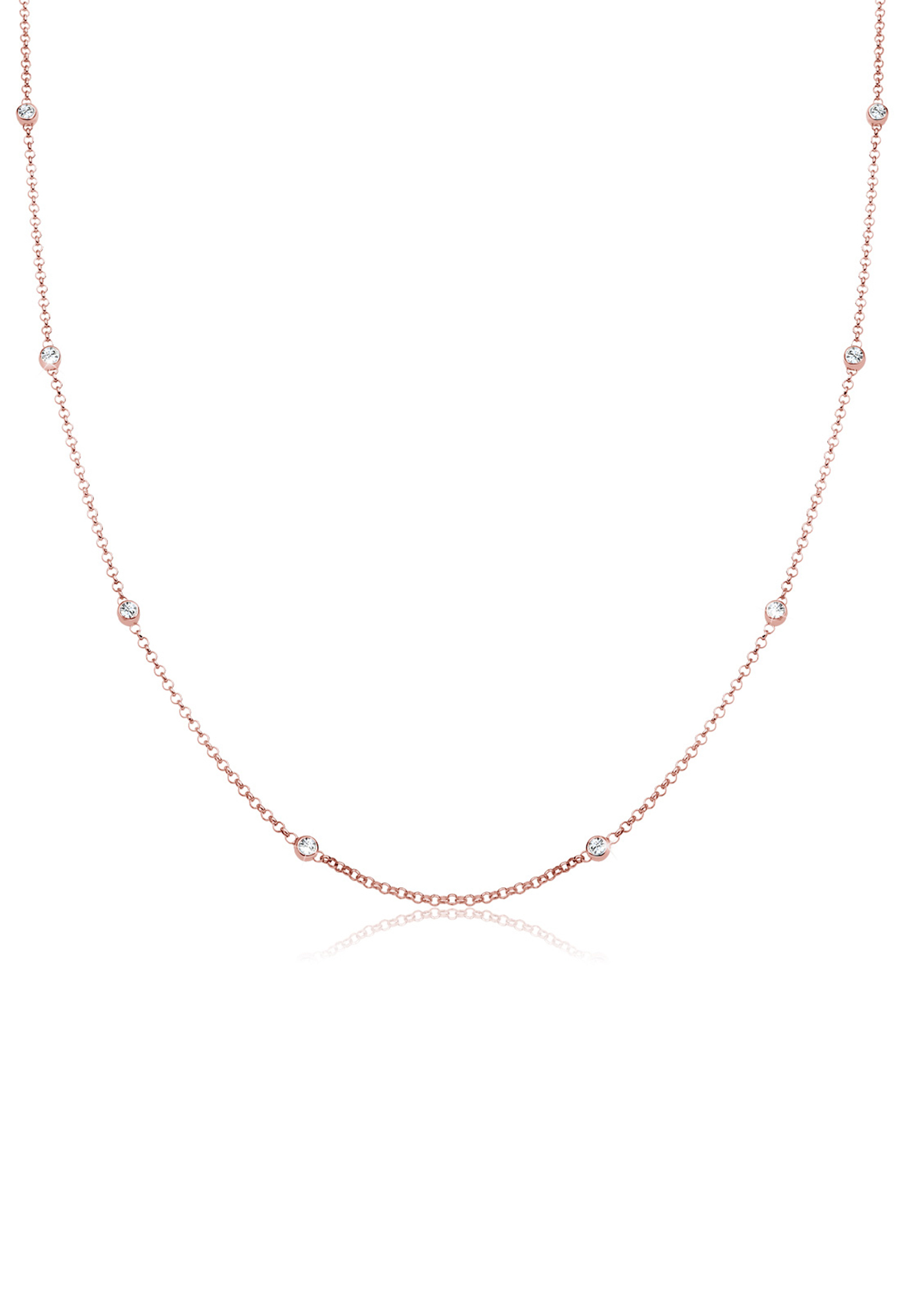 Halskette Basic | Kristalle ( Weiß ) | 925er Sterling Silber