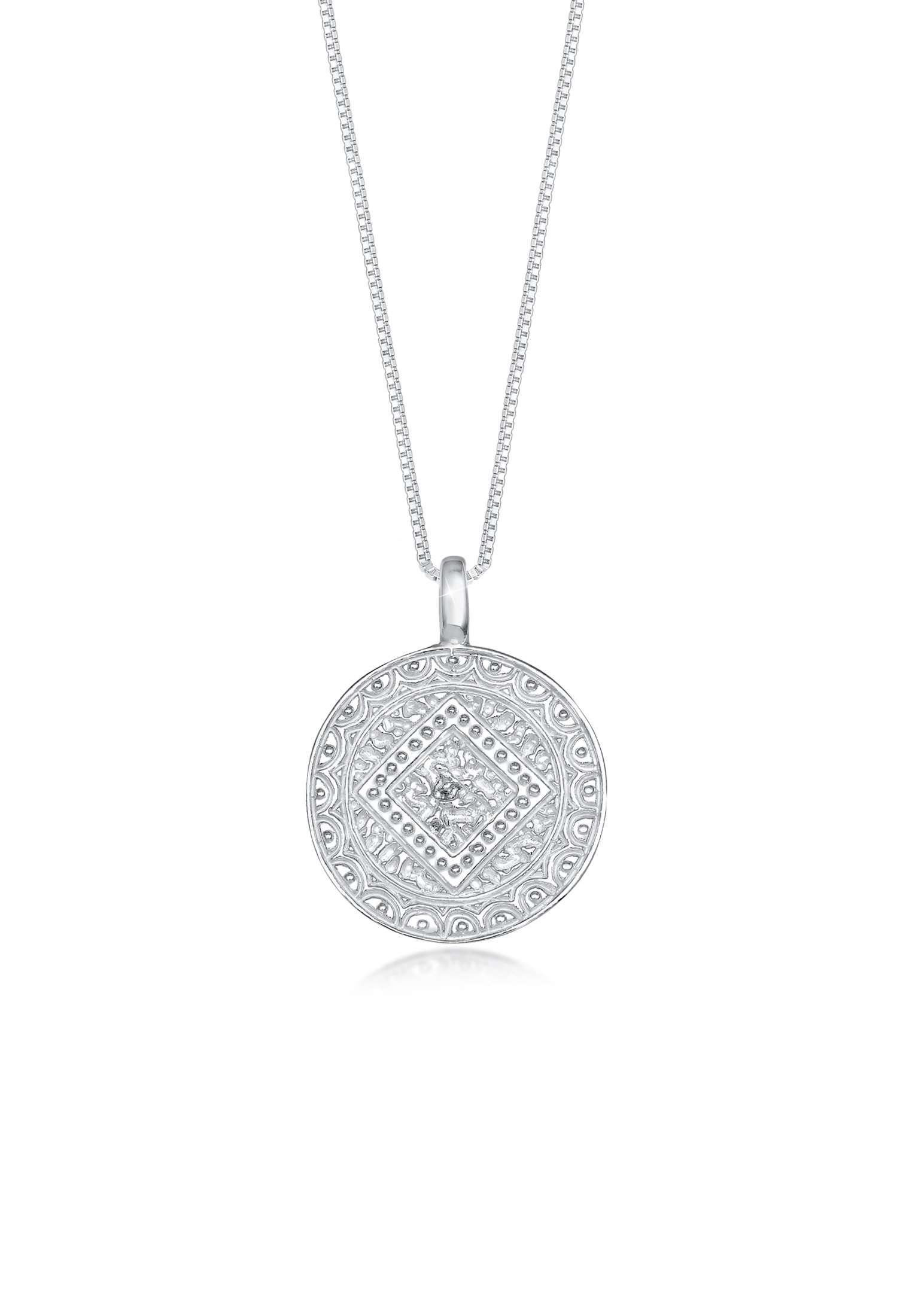 Lange Venezianer-Halskette Ornament | 925er Sterling Silber