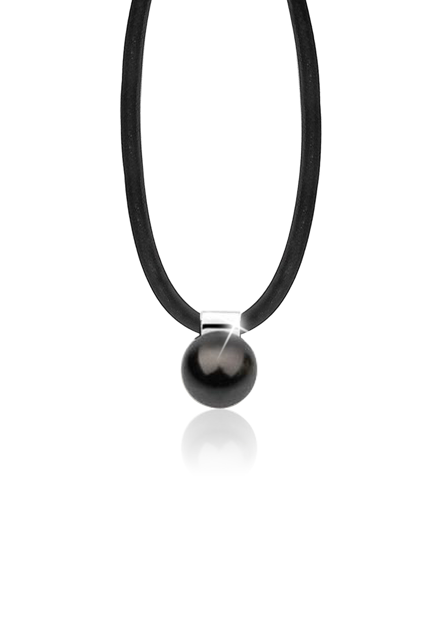 Halskette Anhänger | Perle (Weiß) | 925er Sterling Silber