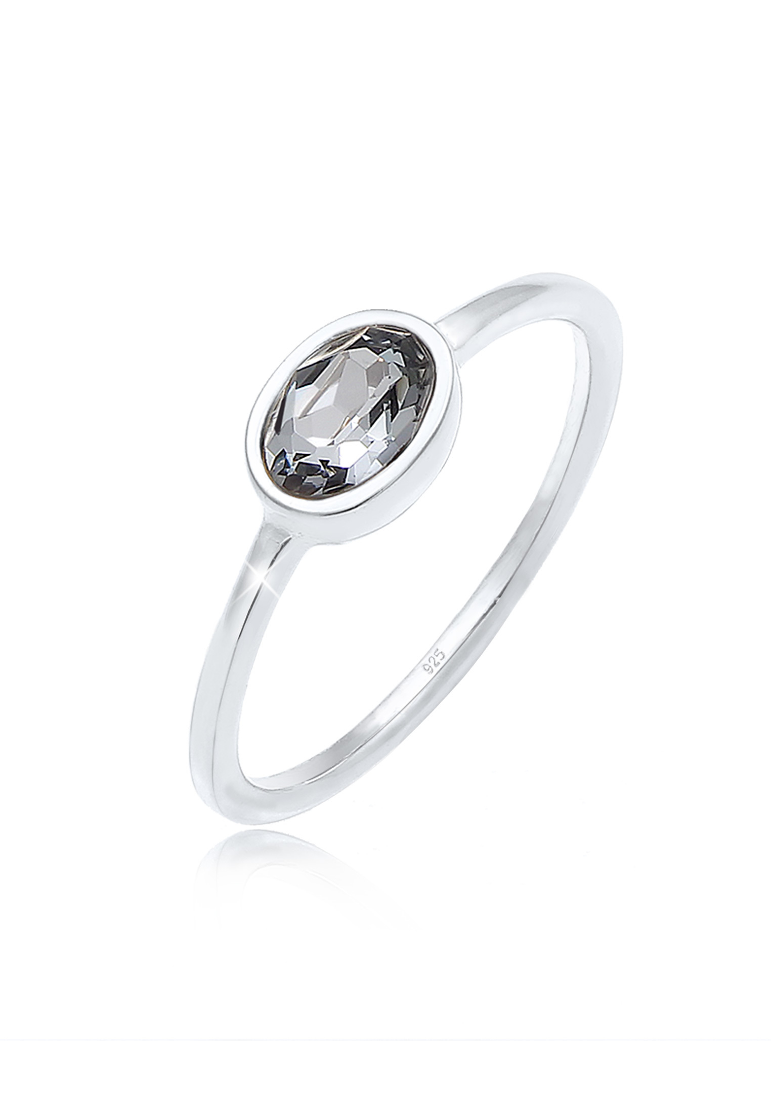 Ring | Kristall ( Grau ) | 925er Sterling Silber