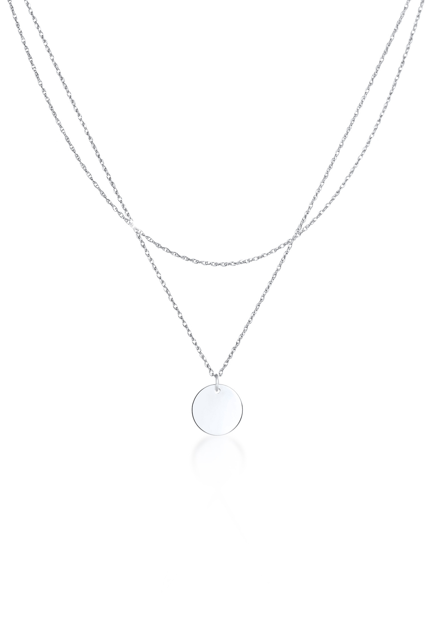 Layer-Halskette Geo | 925 Sterling Silber vergoldet