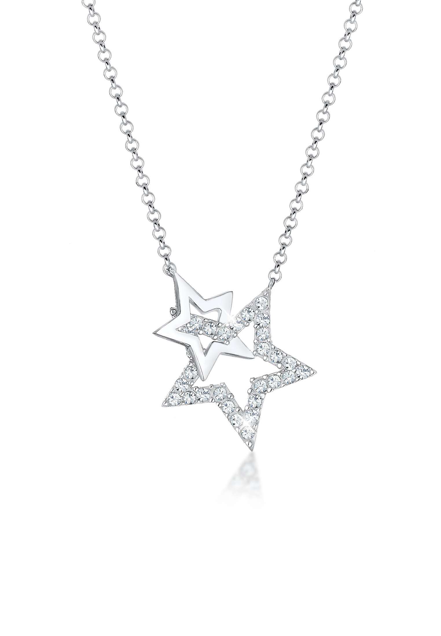Halskette Astro | Kristall ( Weiß ) | 925er Sterling Silber