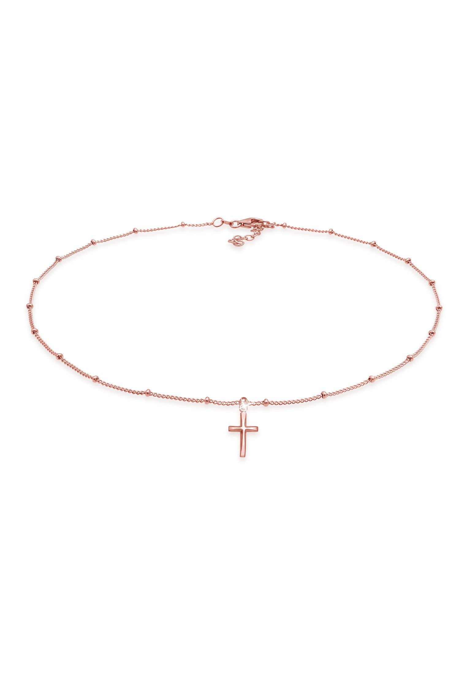 Choker Kugelkette Kreuz | 925er Sterling Silber