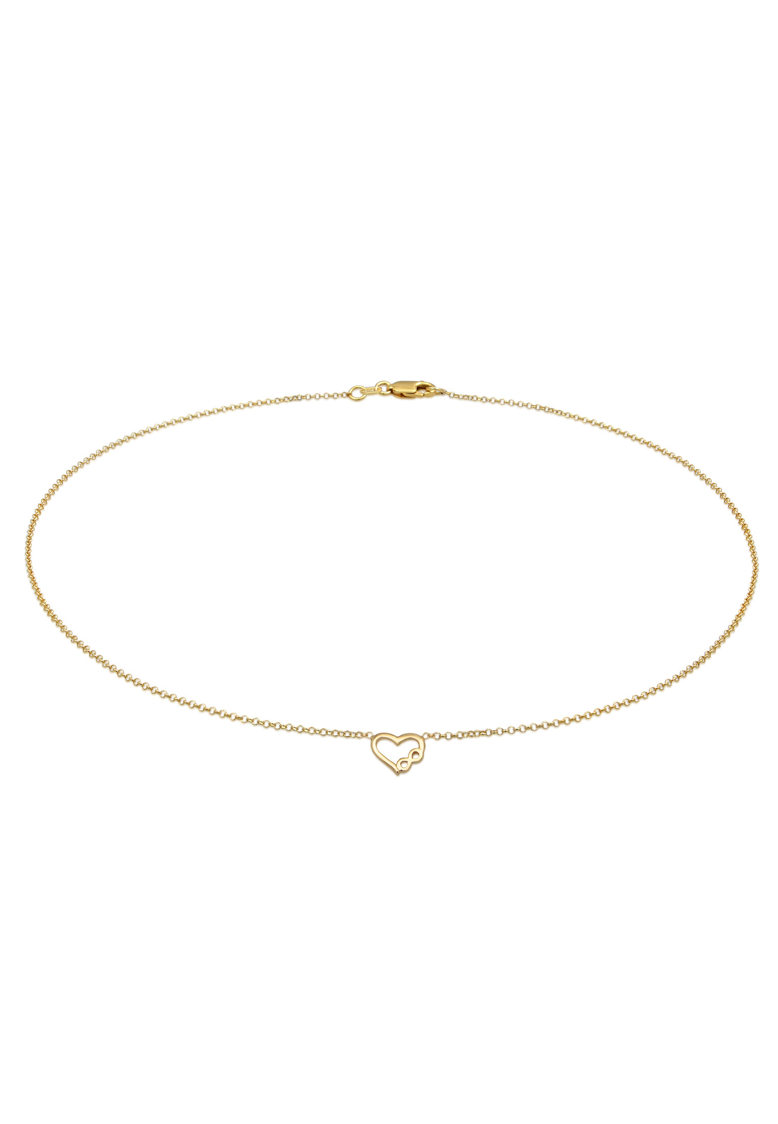 Anhänger | Infinity & GRACE Halsketten Herz | JULIE mit 375er Damen Unendlichkeit | Halsketten Liebe | Gelbgold |