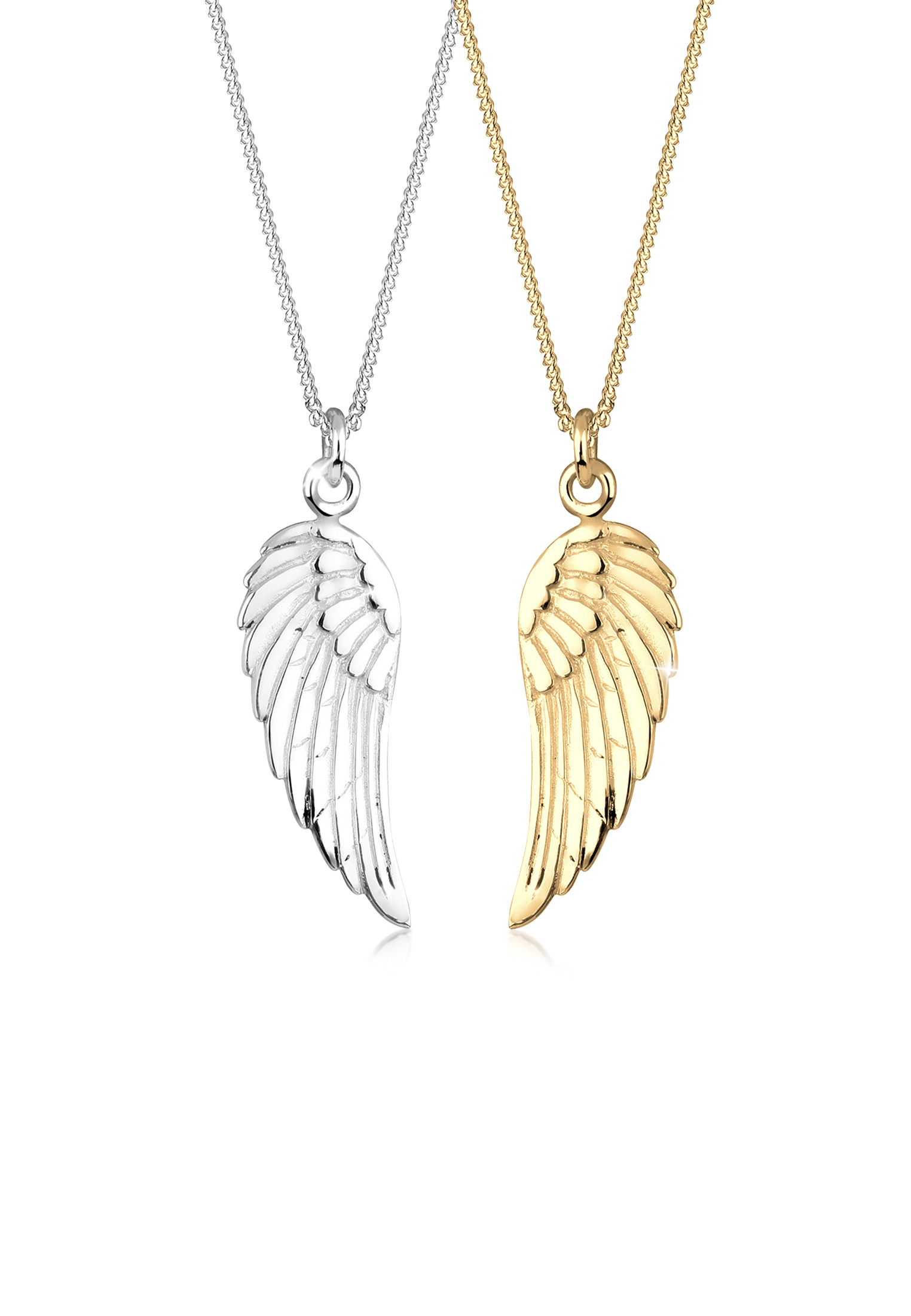 Halskettenset Flügel | 925 Sterling Silber vergoldet