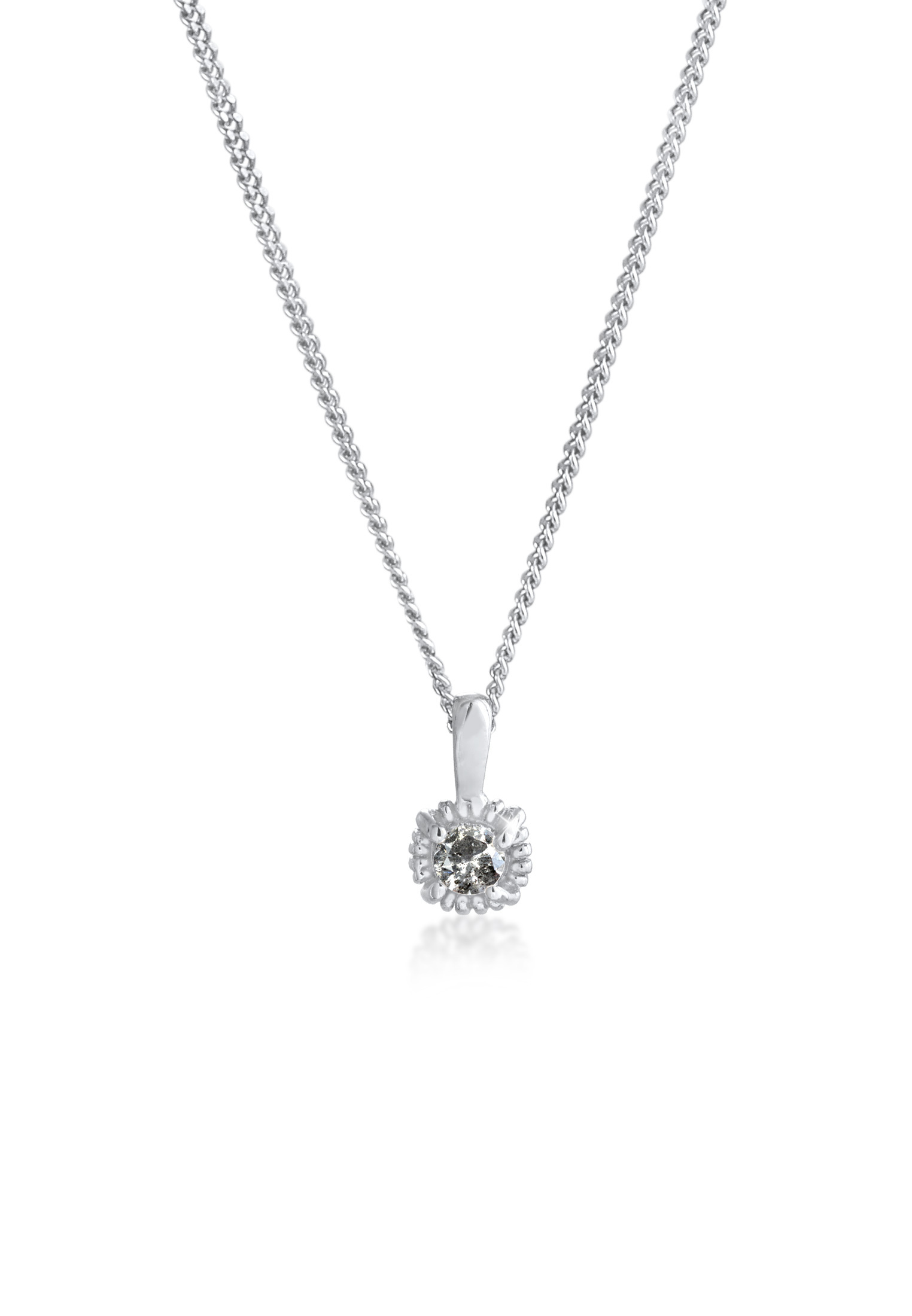 Halskette | Salt & Pepper Diamant (0.11 ct.) | 925er Sterling Silber