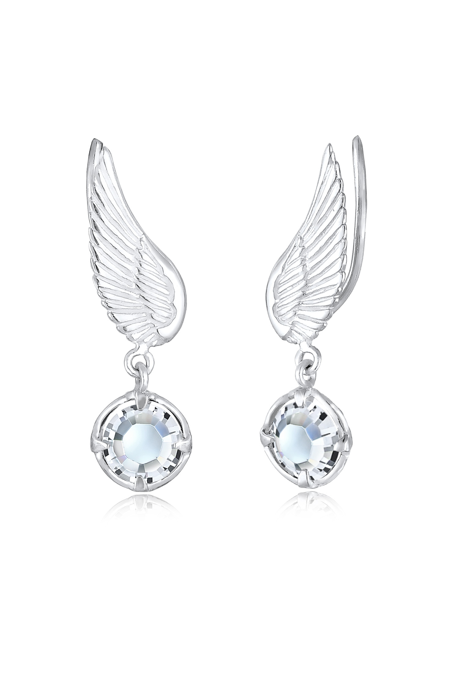 Ear Climber | Kristall ( Weiß ) | 925er Sterling Silber
