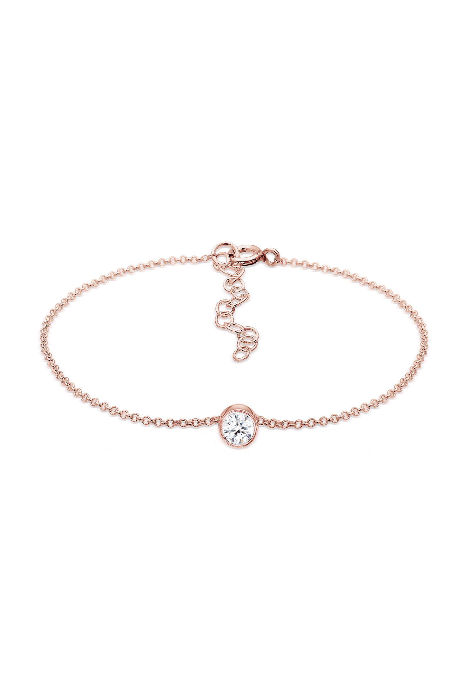 Solitär-Armband | Kristall ( Weiß ) | 925er Sterling Silber
