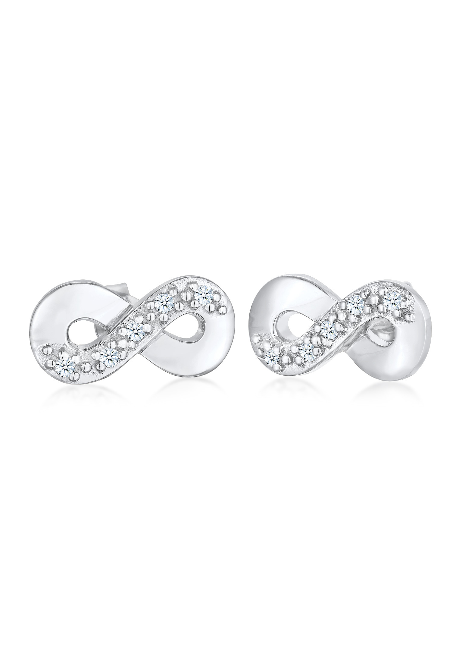 Ohrstecker Infinity | Diamant (Weiß, 0.15 ct.) | 925er Sterling Silber
