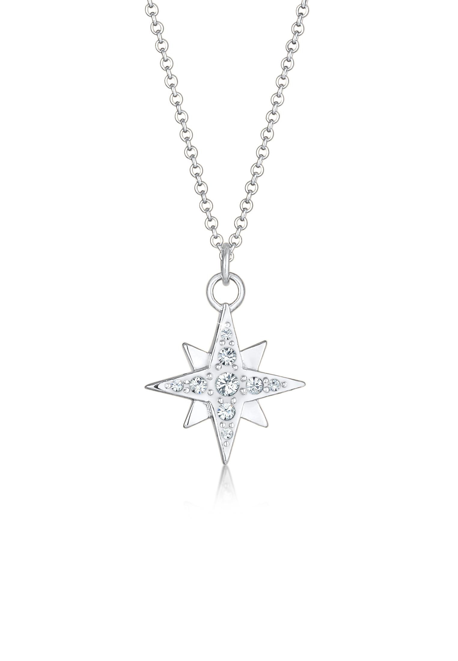Halskette Astro | Kristall ( Weiß ) | 925er Sterling Silber